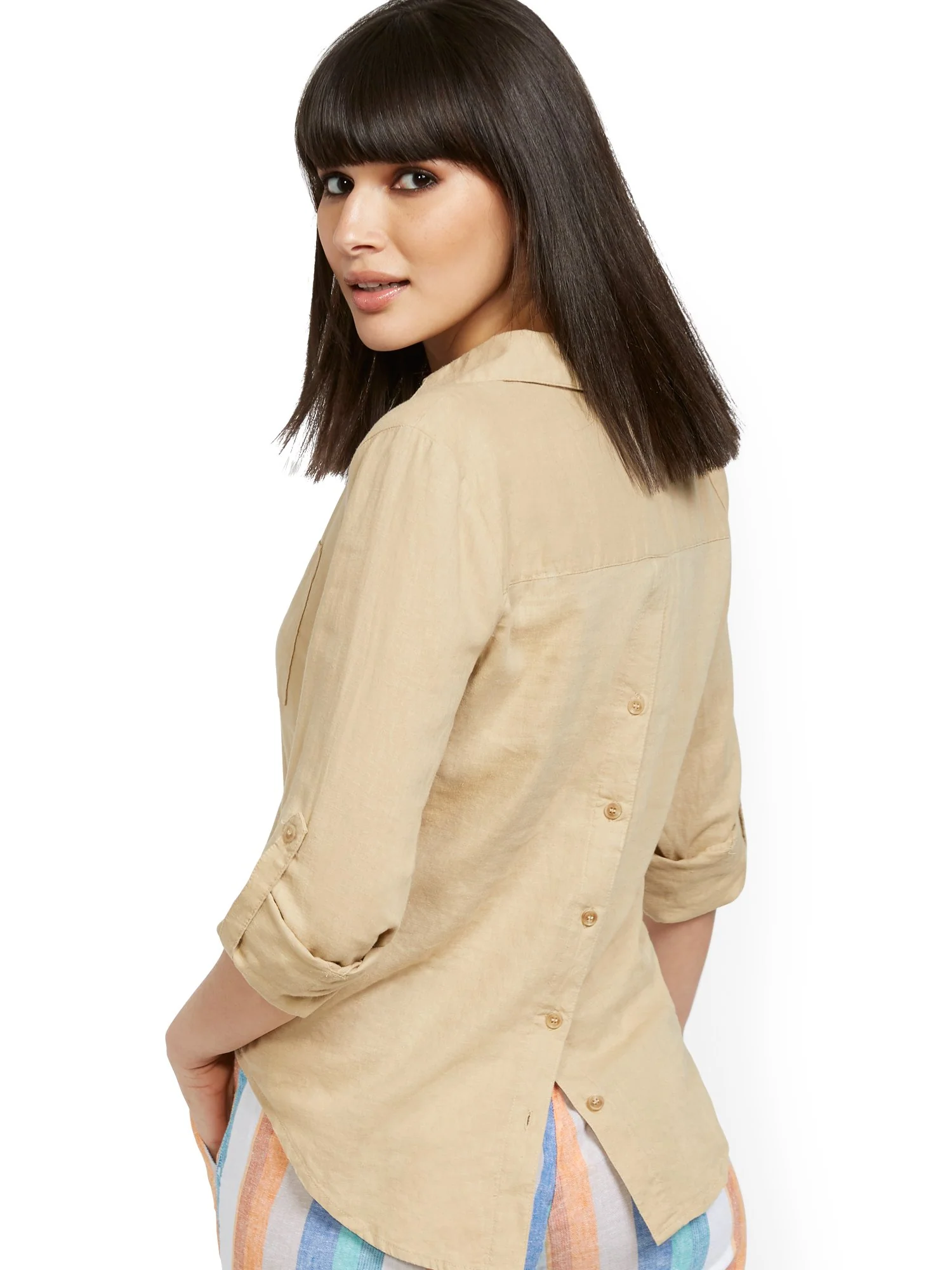 Button-Back Linen Shirt - Image 20