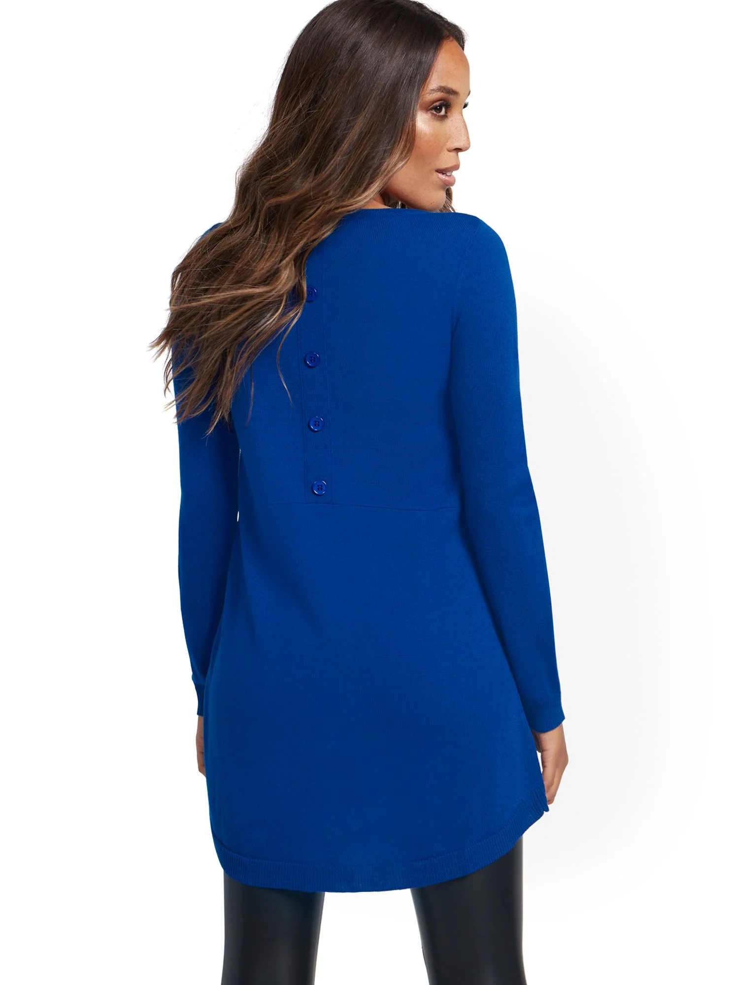 Button-Back Tunic Sweater - Image 25