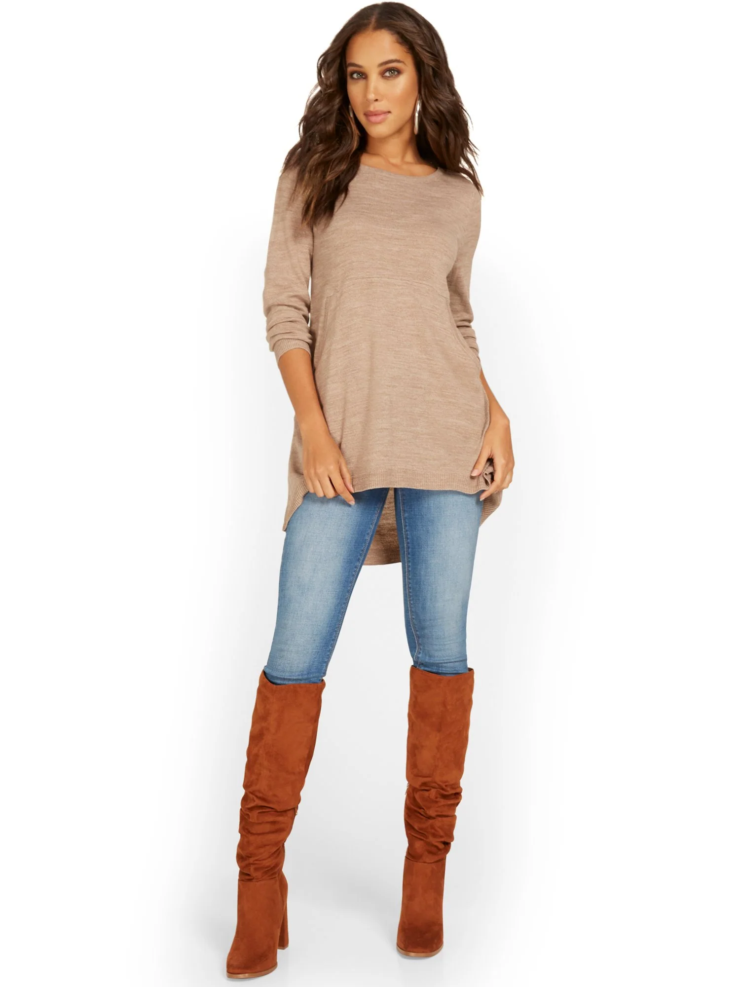 Button-Back Tunic Sweater - Image 21