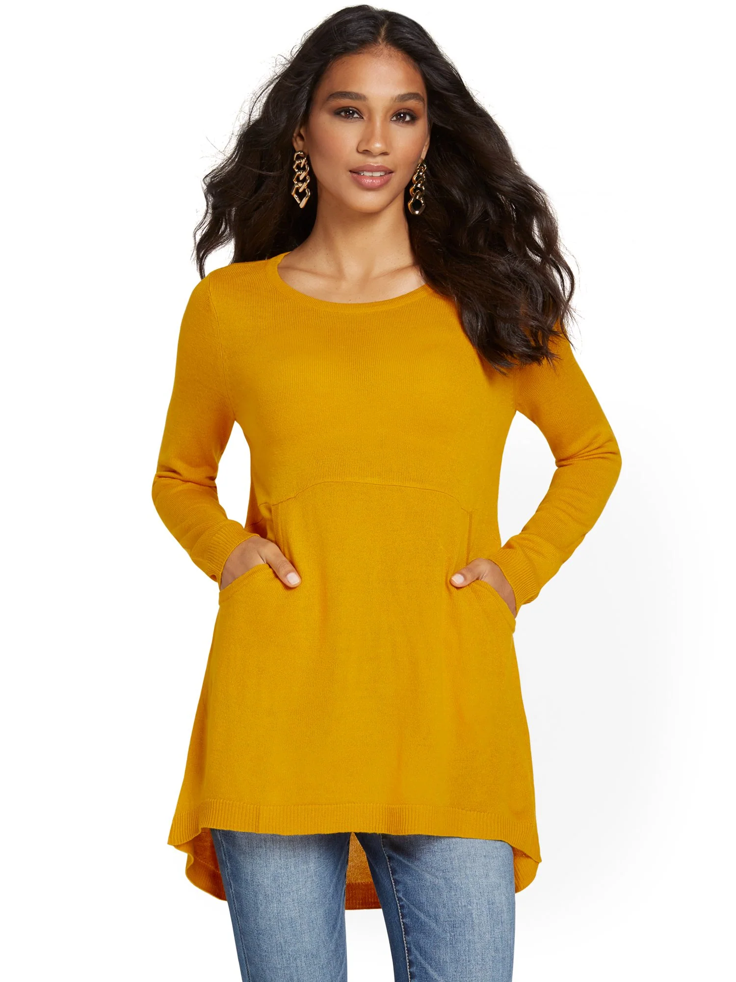 Button-Back Tunic Sweater - Image 25