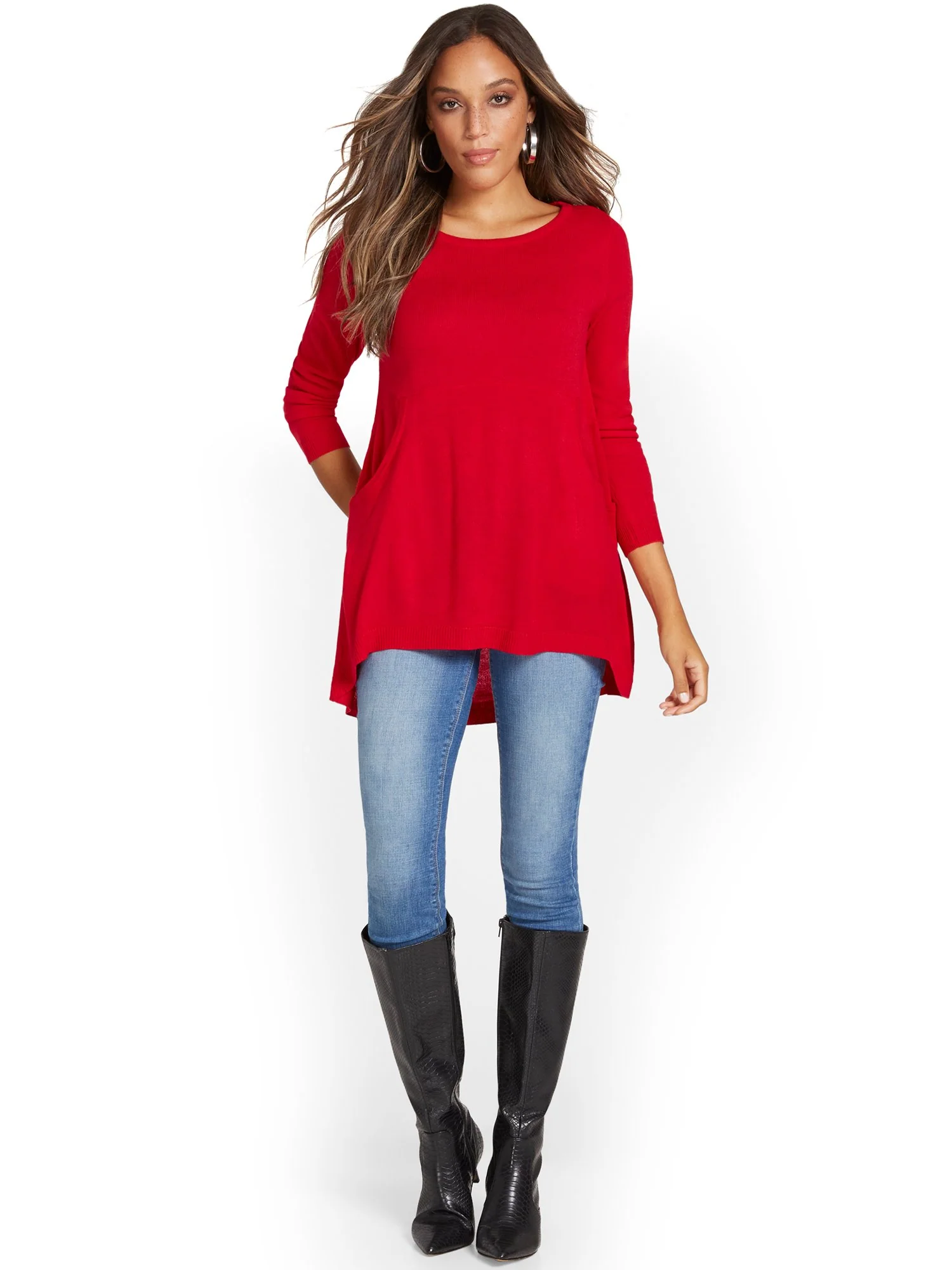 Button-Back Tunic Sweater - Image 7
