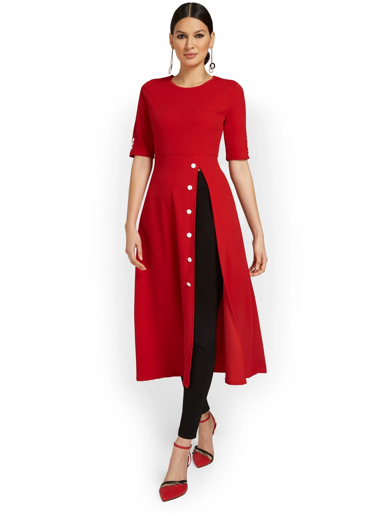 Button-Detail Knit Maxi Top - Image 5