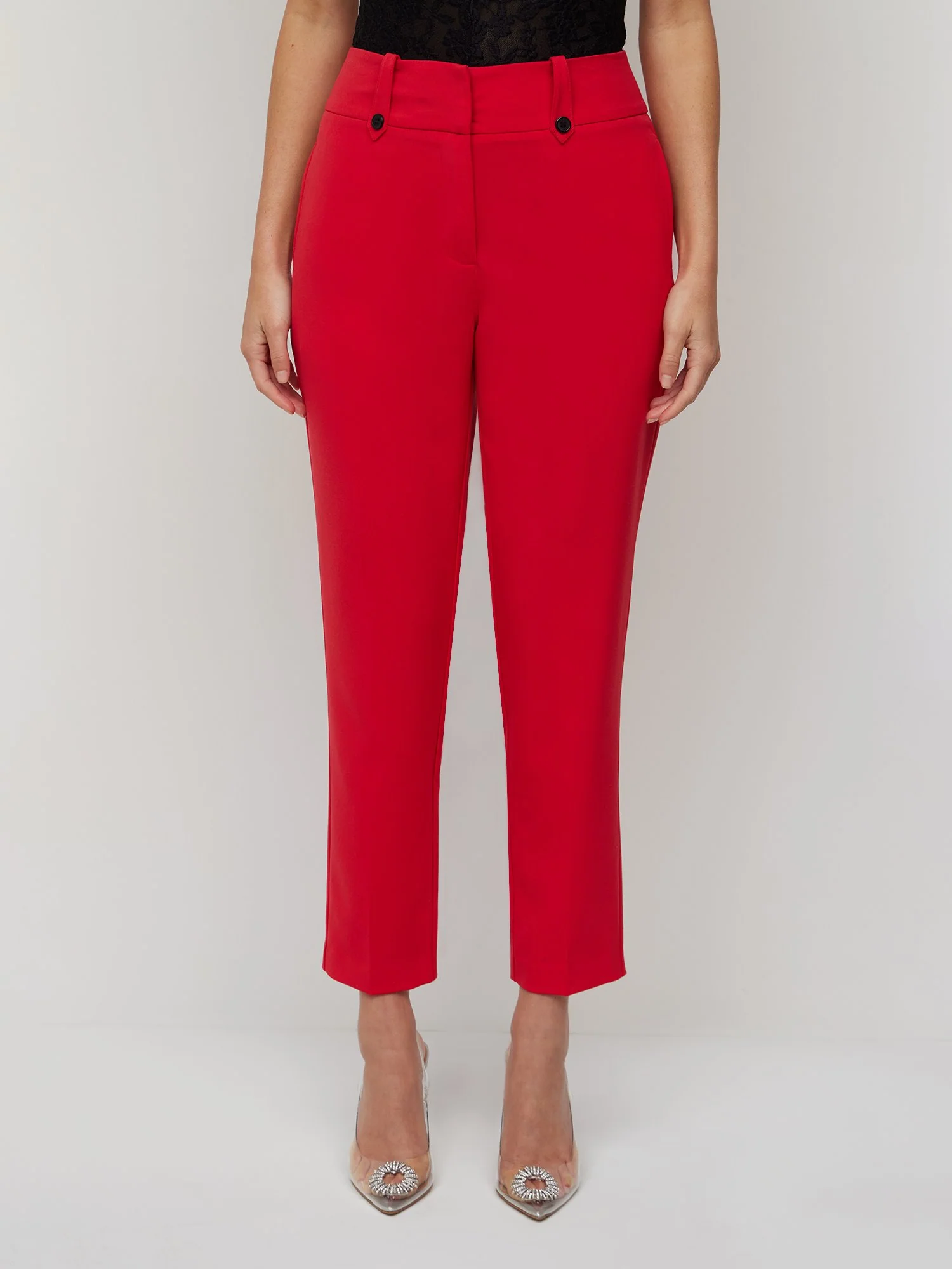 Button-Detailed Slim-Leg Ankle Pant - Image 3