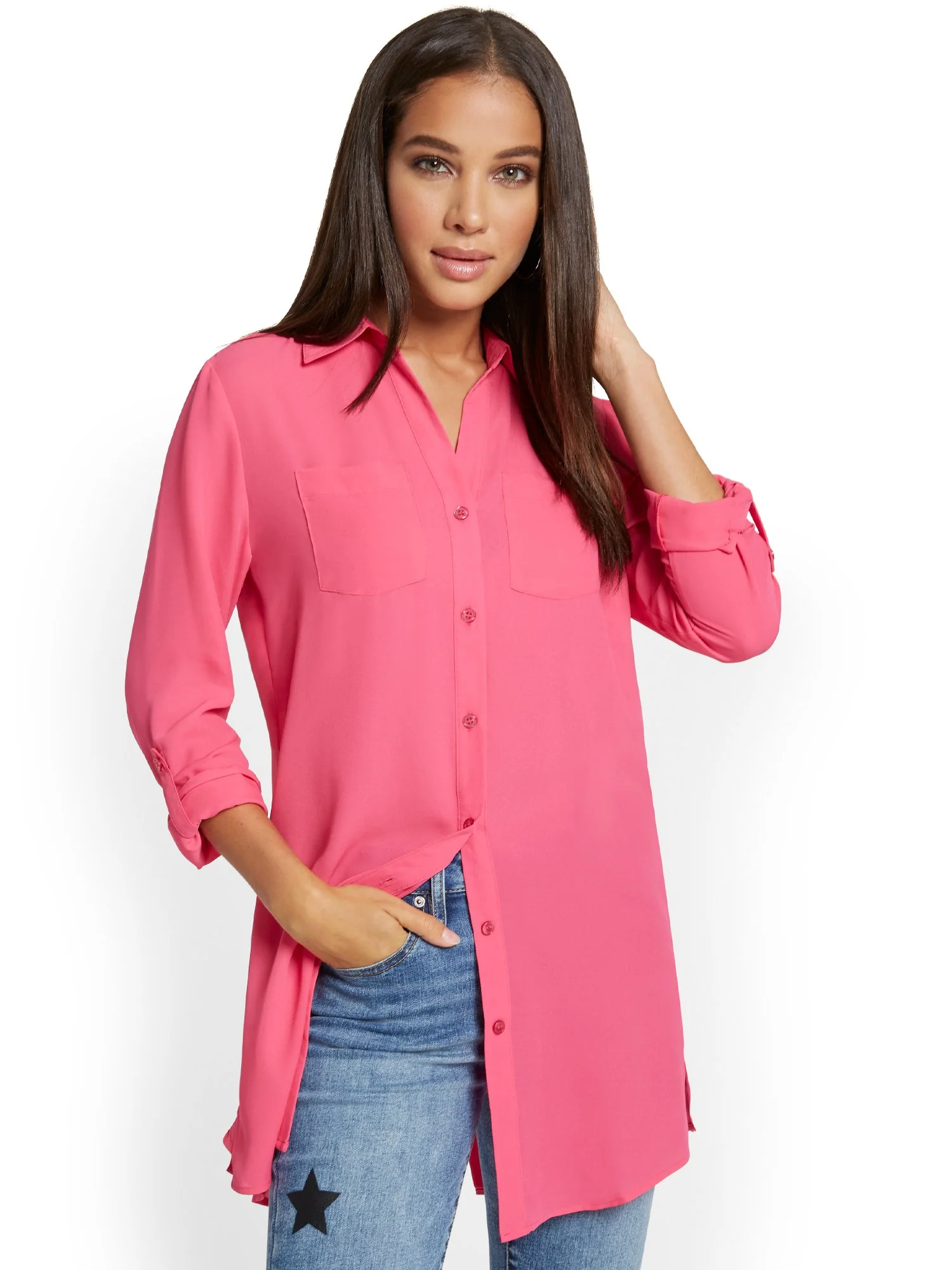 Button-Down Tunic Top - Image 10