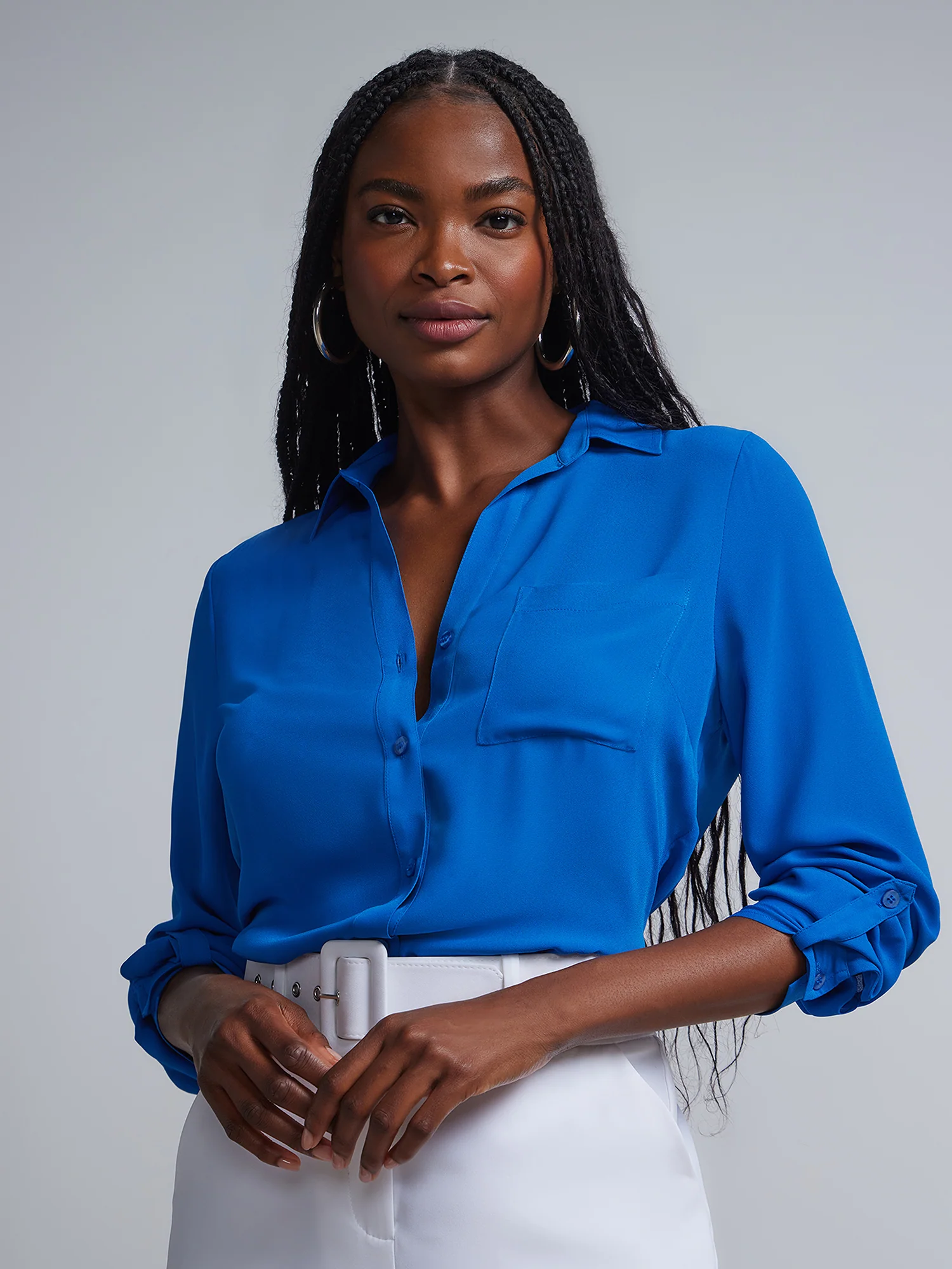 Button-Front Blouse - Image 14