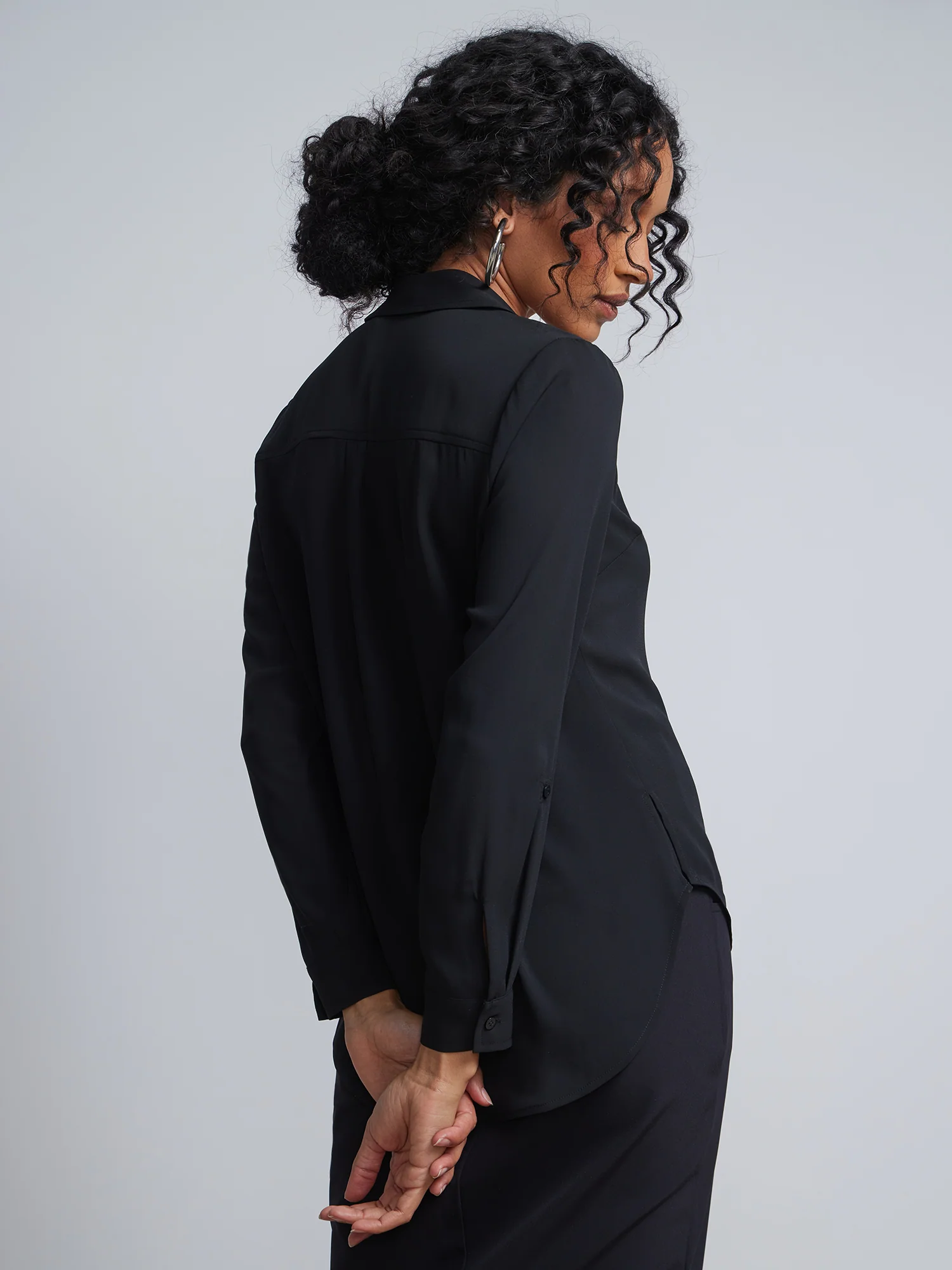 Button-Front Blouse - Image 3