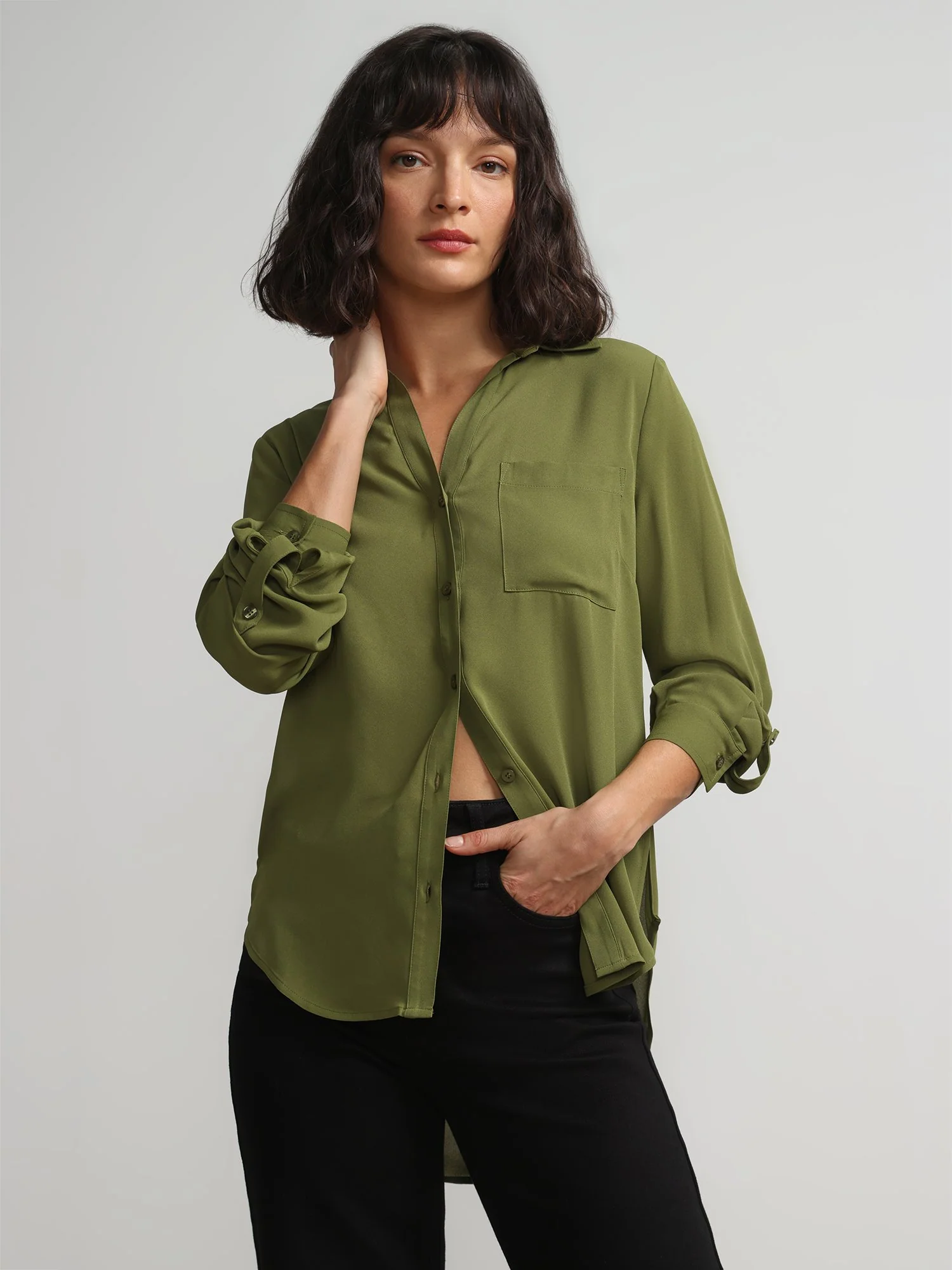 Button-Front Blouse - Image 9