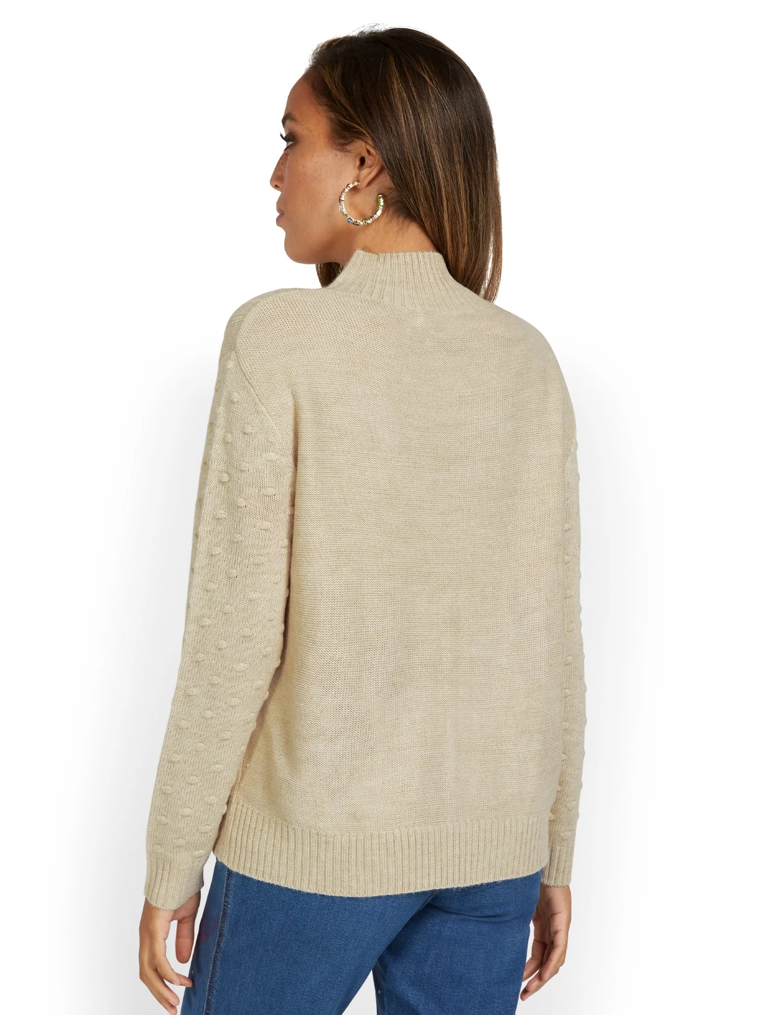 Cable-Knit Mock-Neck Sweater - Image 15