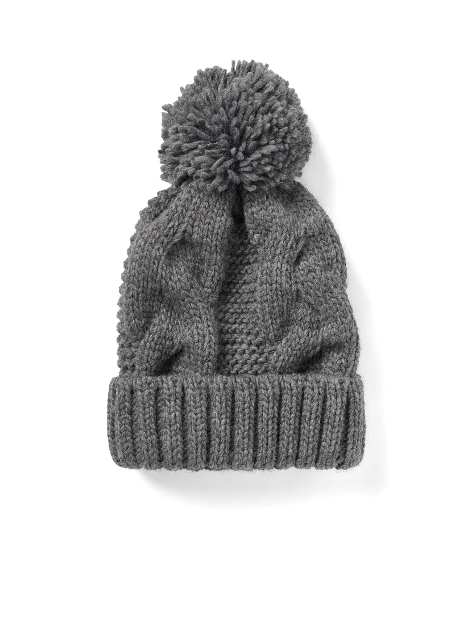 Cable-Knit Pom-Pom Beanie Hat - Image 7