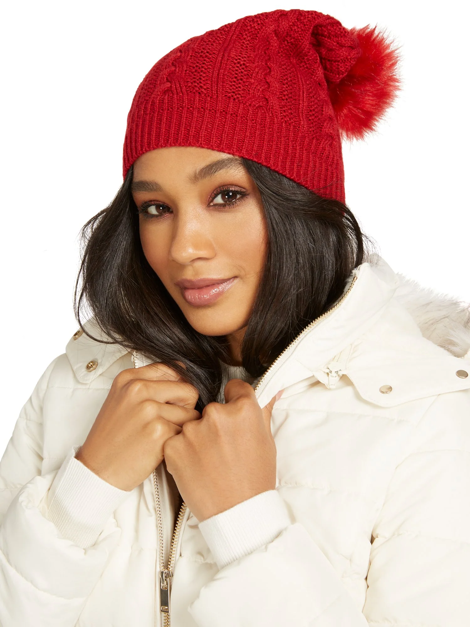 Cable-Knit Pom-Pom Hat - Image 11