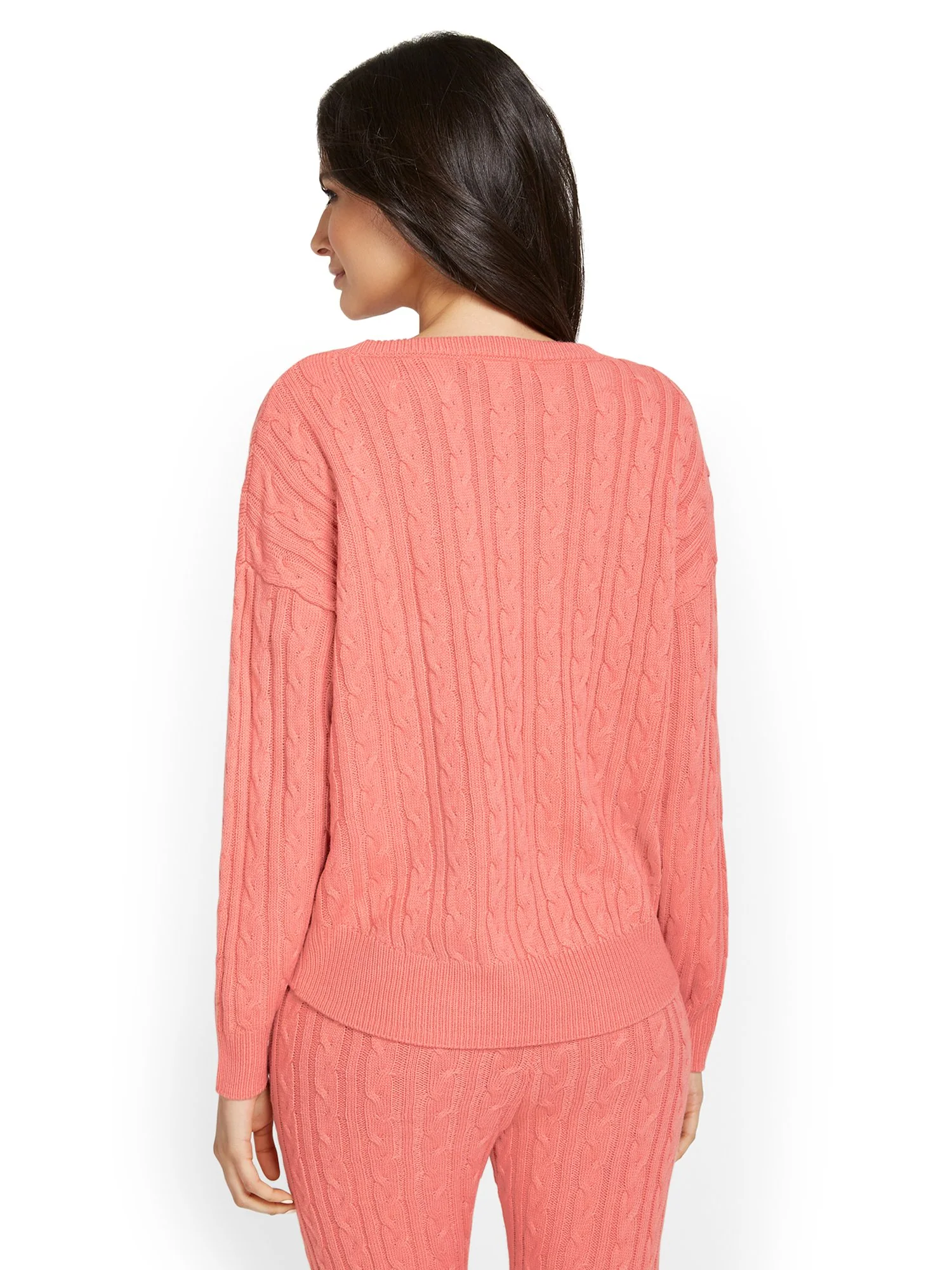 Cable-Knit Pullover Sweatshirt - Image 12
