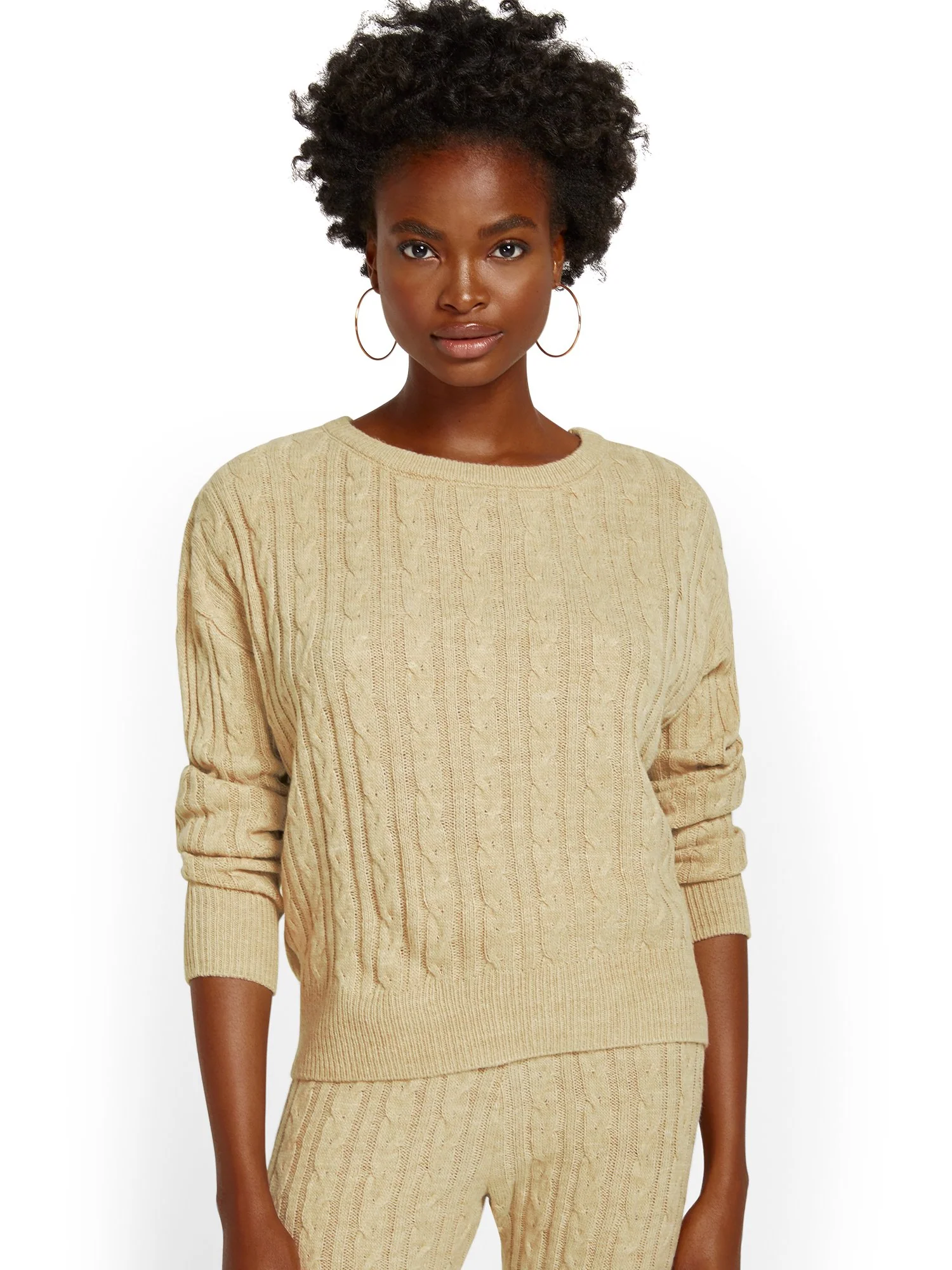 Cable-Knit Pullover Sweatshirt - Image 7