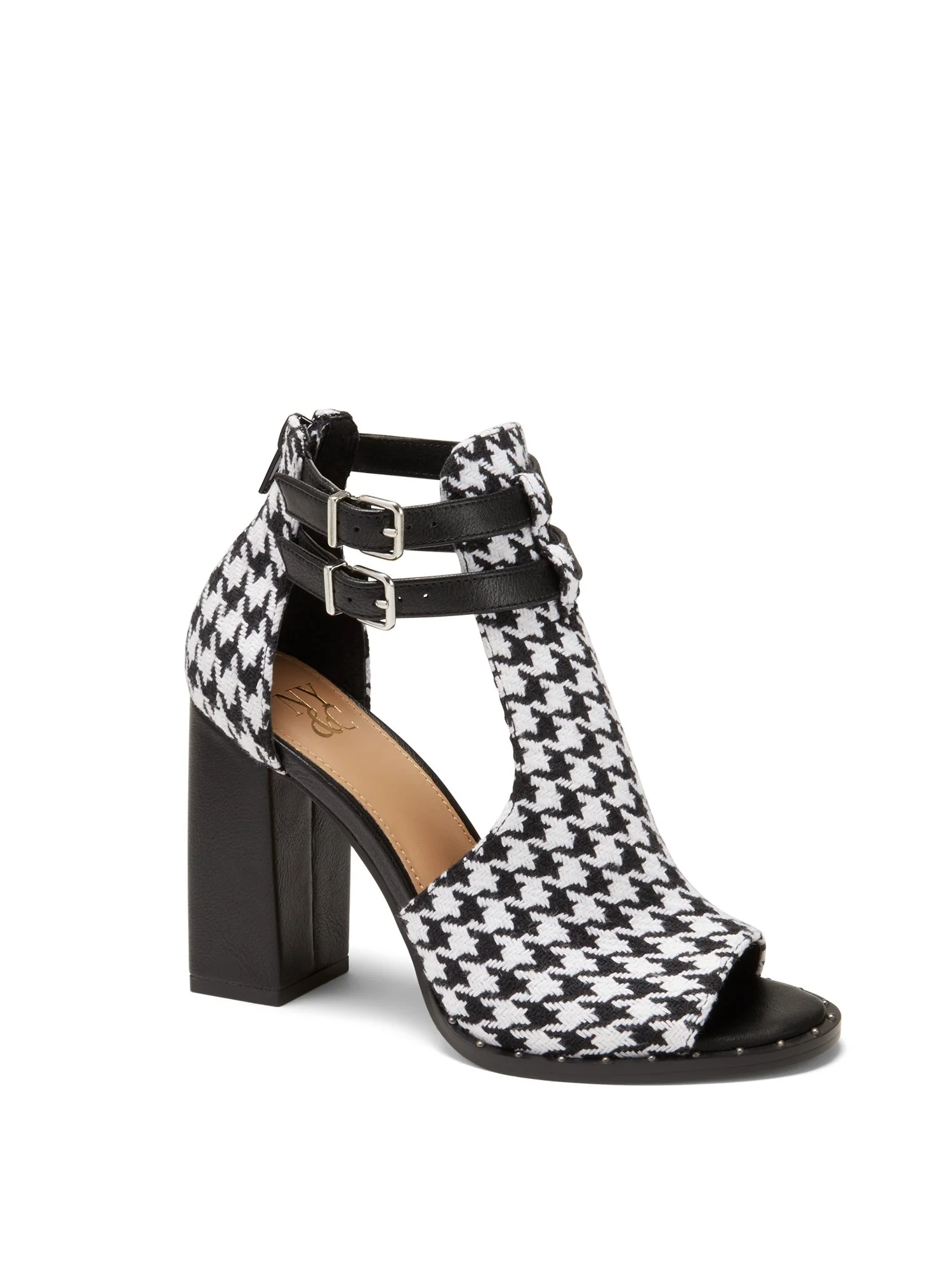 Camila Open-Toe Bootie - Houndstooth - Image 2