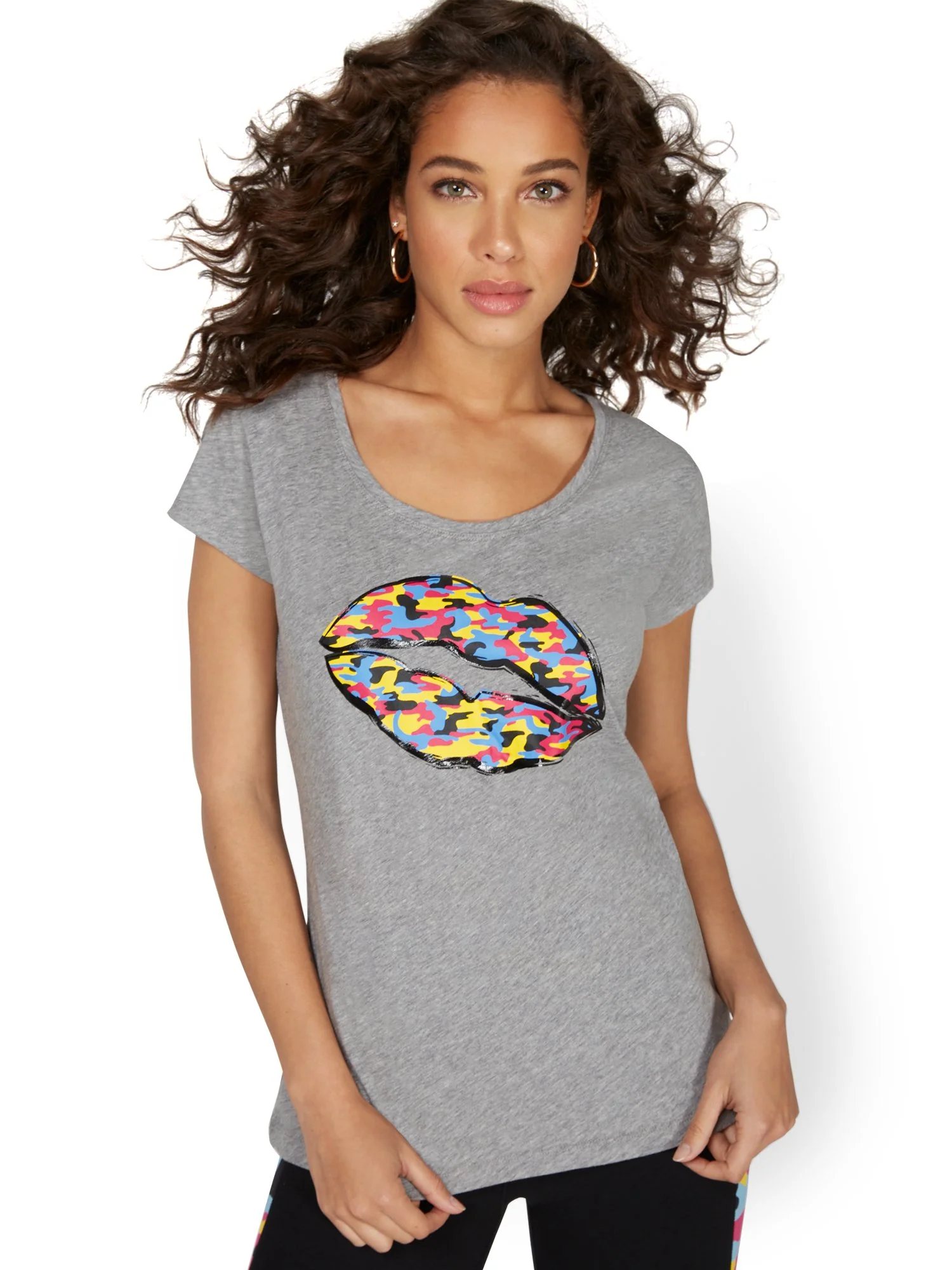 Camo Lips Graphic Tee