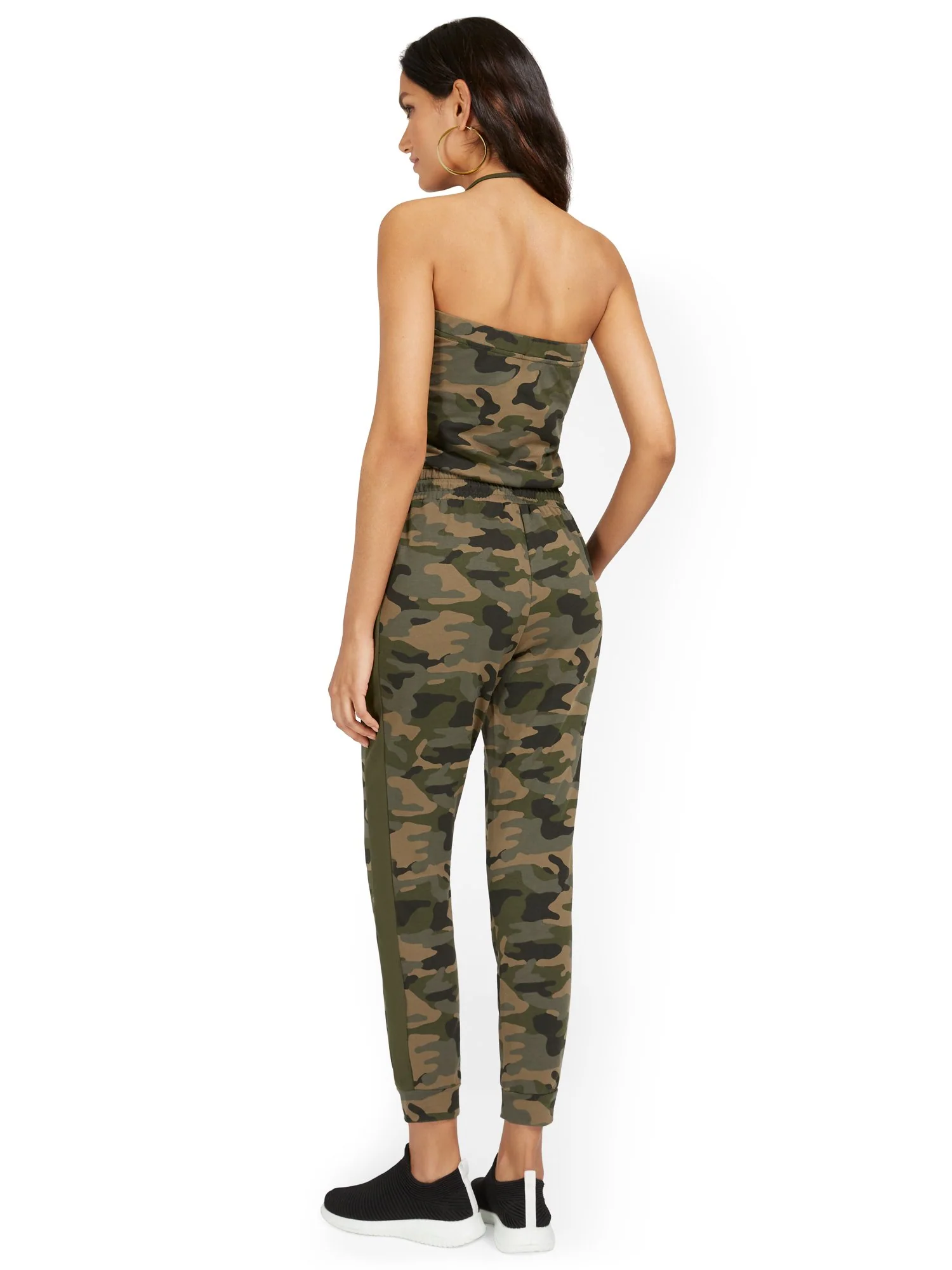 Camo-Print Strapless Jogger Jumpsuit - Image 3