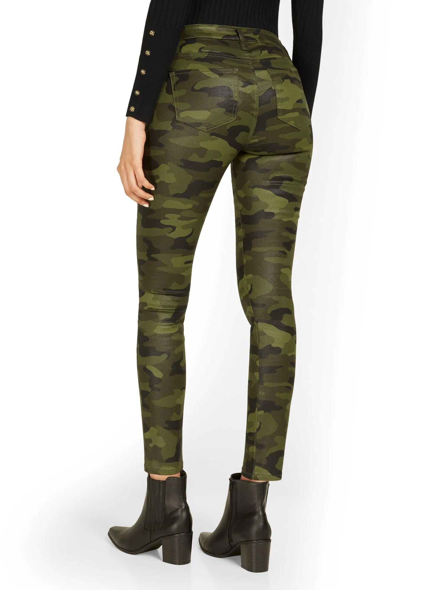 Camo-Print Super-Skinny Ankle Jeans - Image 3