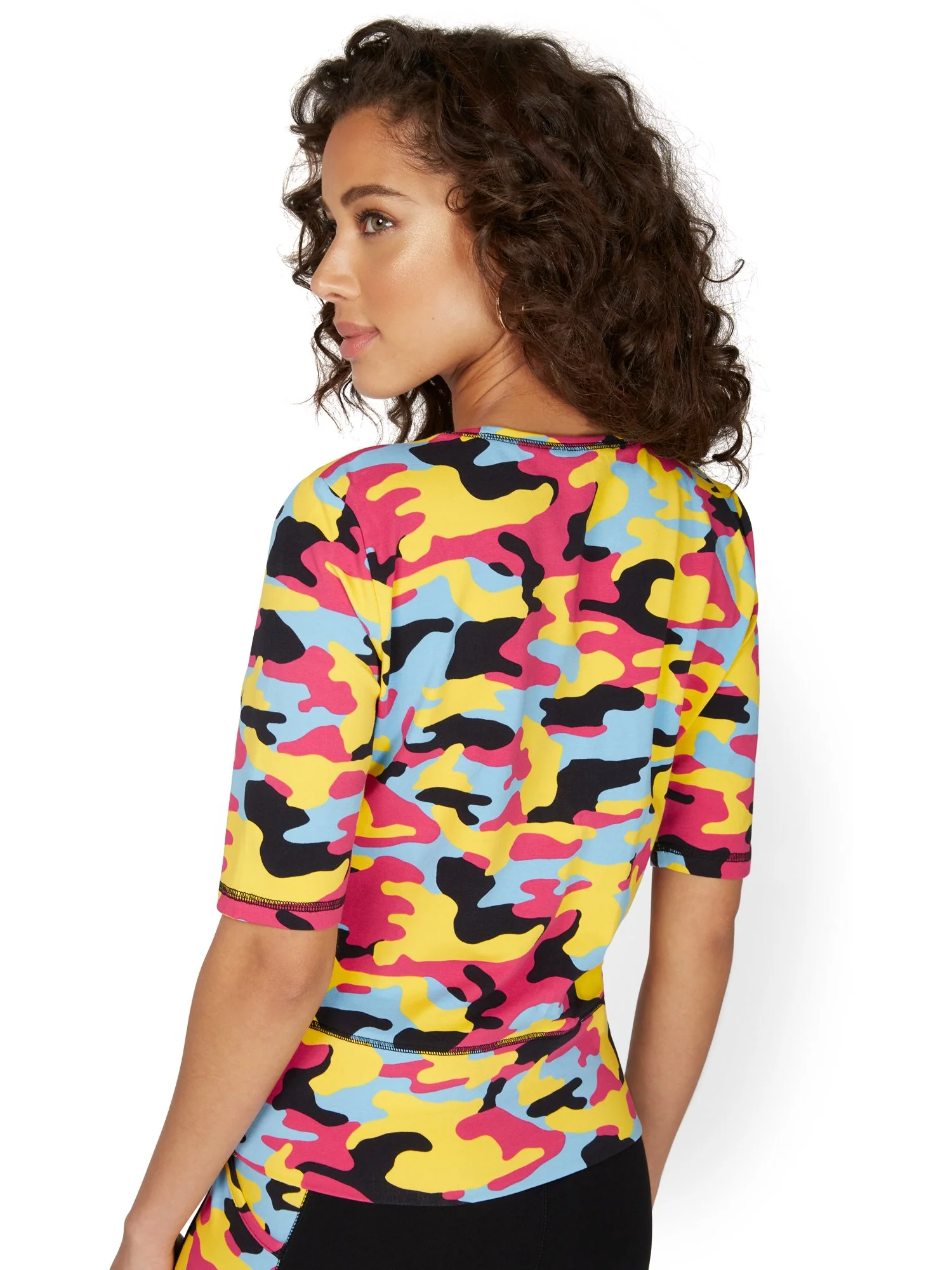 Camo-Print Yoga Top - Image 3