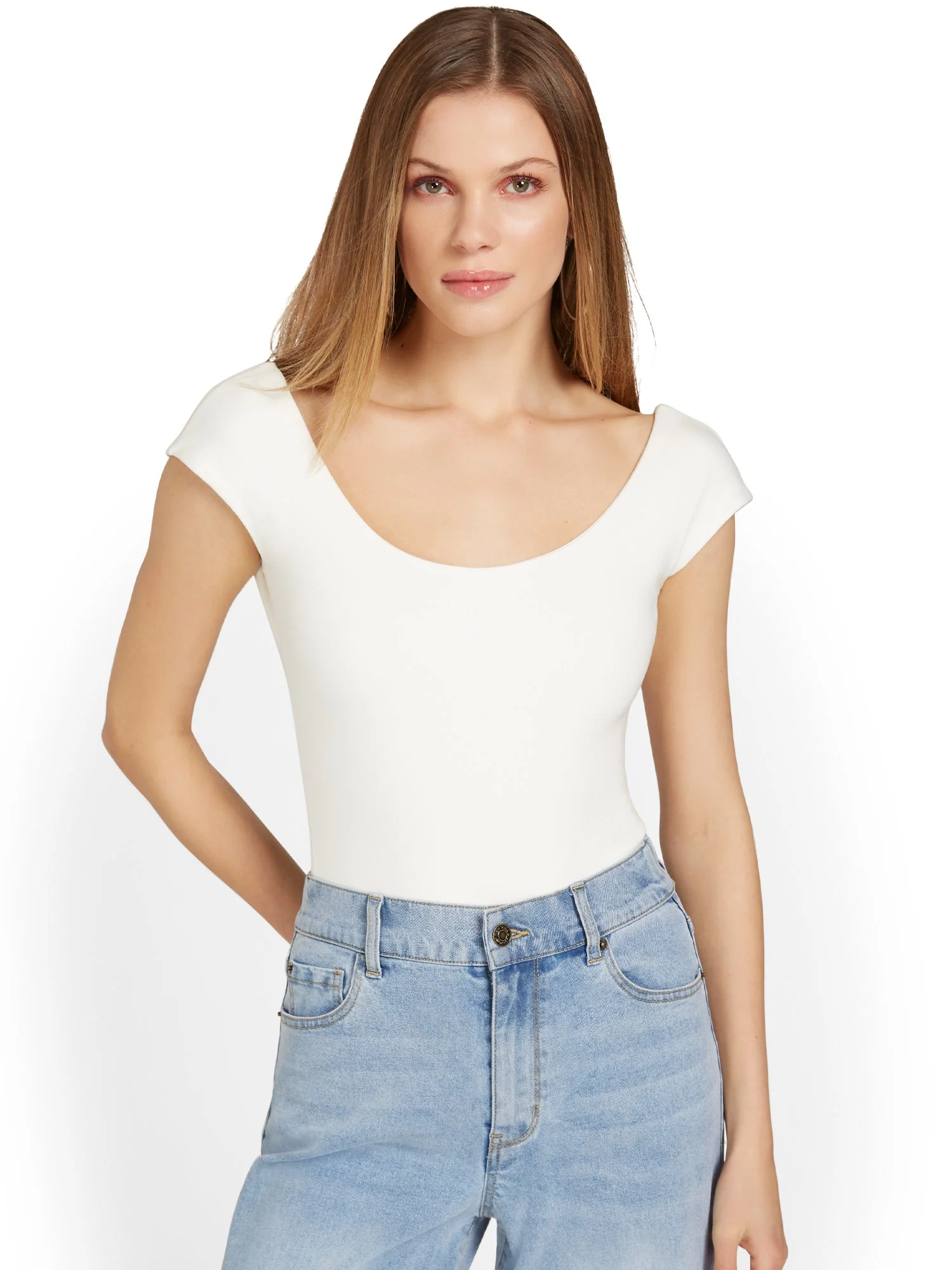 Cap-Sleeve Low-Back Bodysuit - Image 10