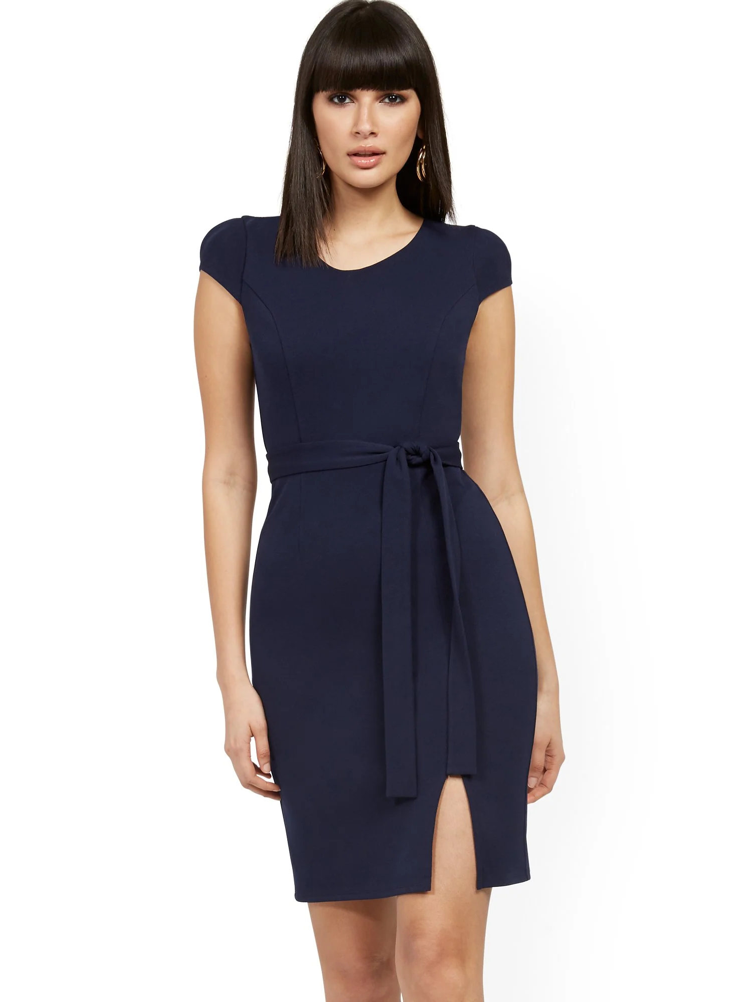 Cap-Sleeve Sheath Dress - Magic Crepe® - Image 5