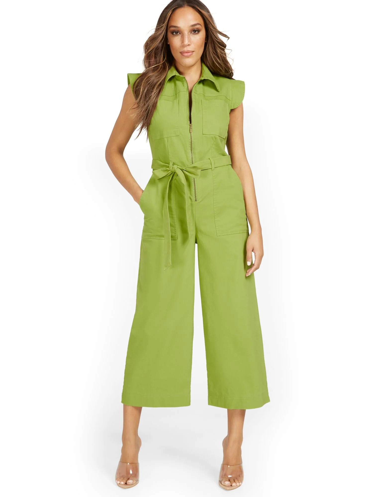 Cap-Sleeve Wide-Leg Jumpsuit - Image 2