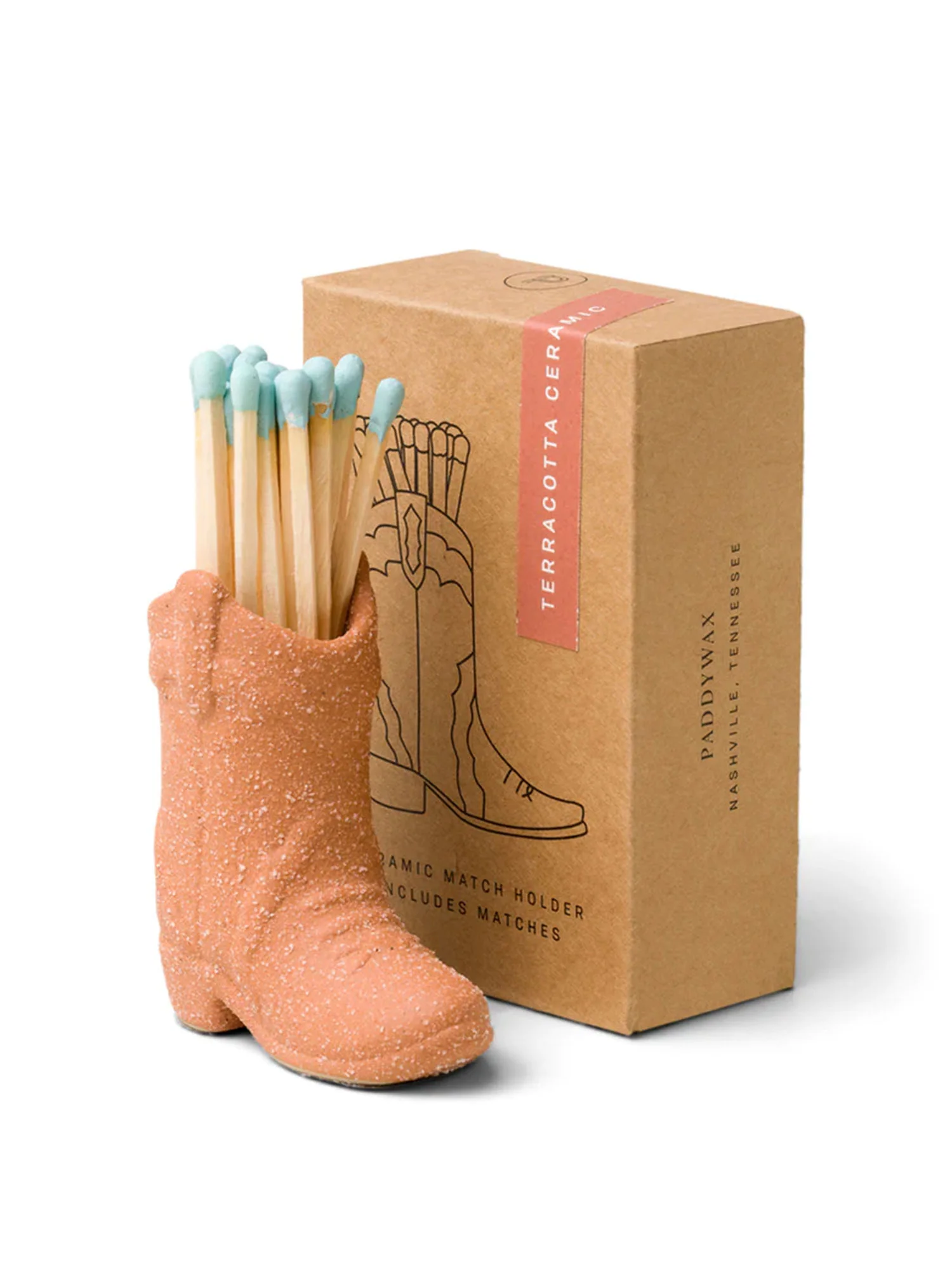 Paddywax Ceramic Cowboy Boot Match Holder and Striker - Brands We Love