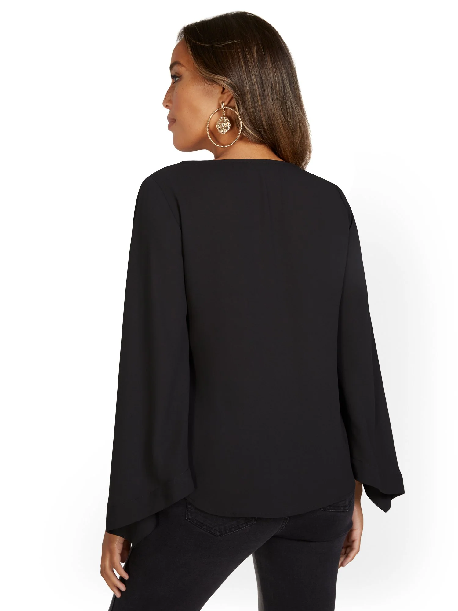Chain-Detail Kimono Blouse - Image 3