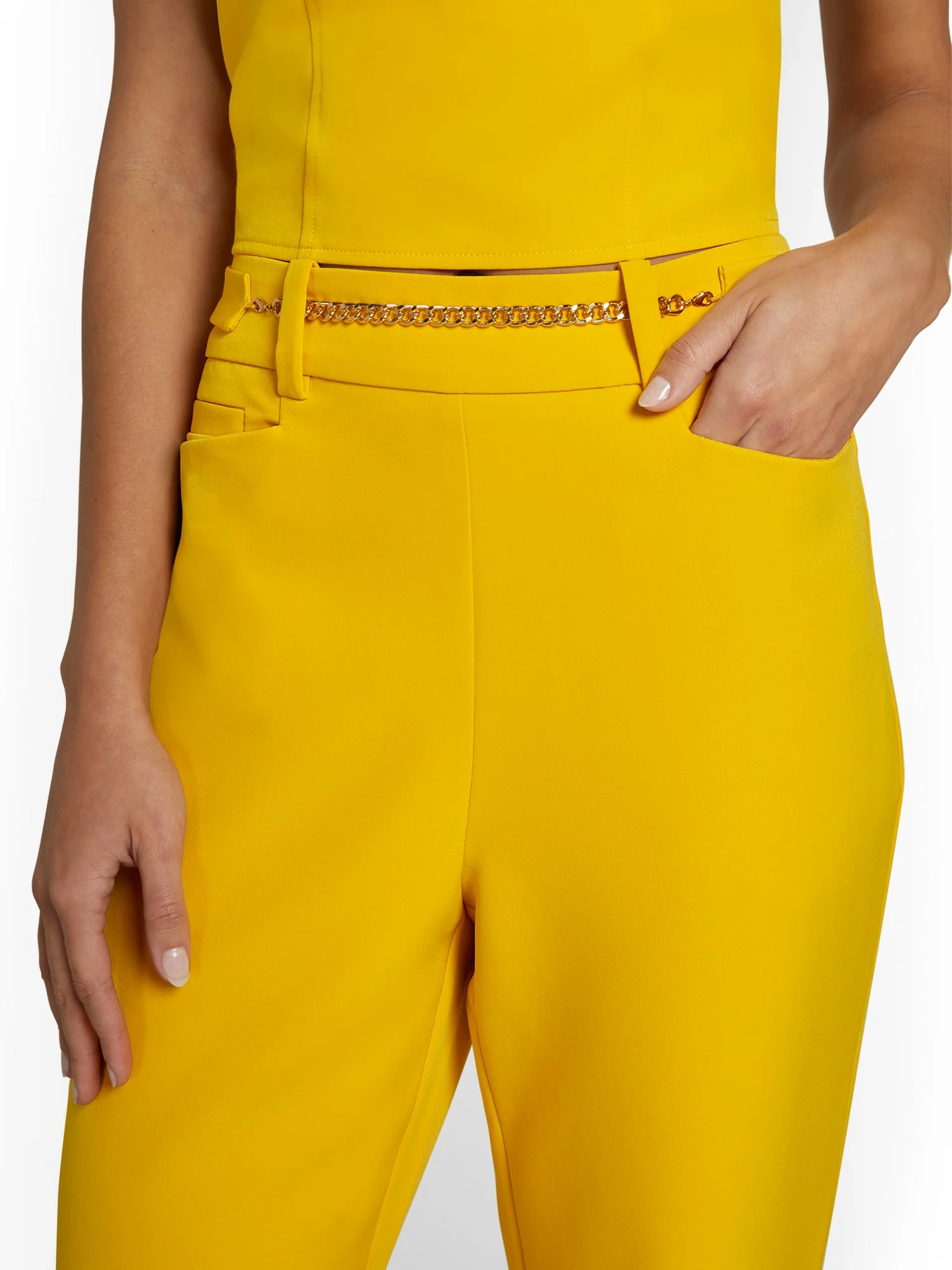 Chain-Detail Wide-Leg Pant - Image 8