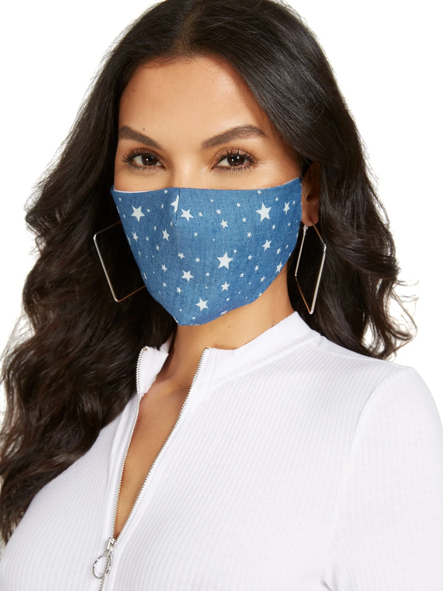 Chambray Star Face Mask