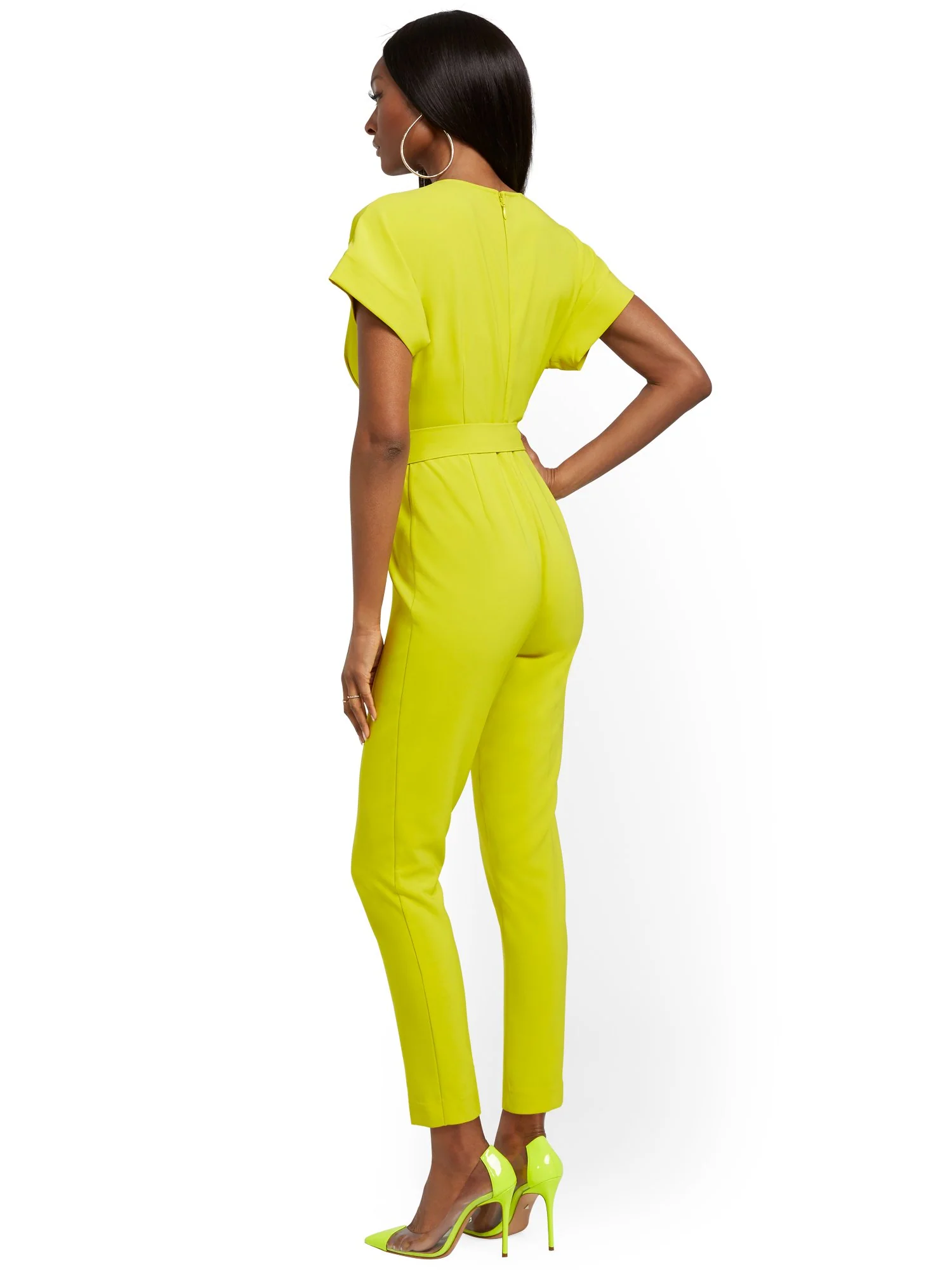 Chartreuse Dolman Jumpsuit - Image 3