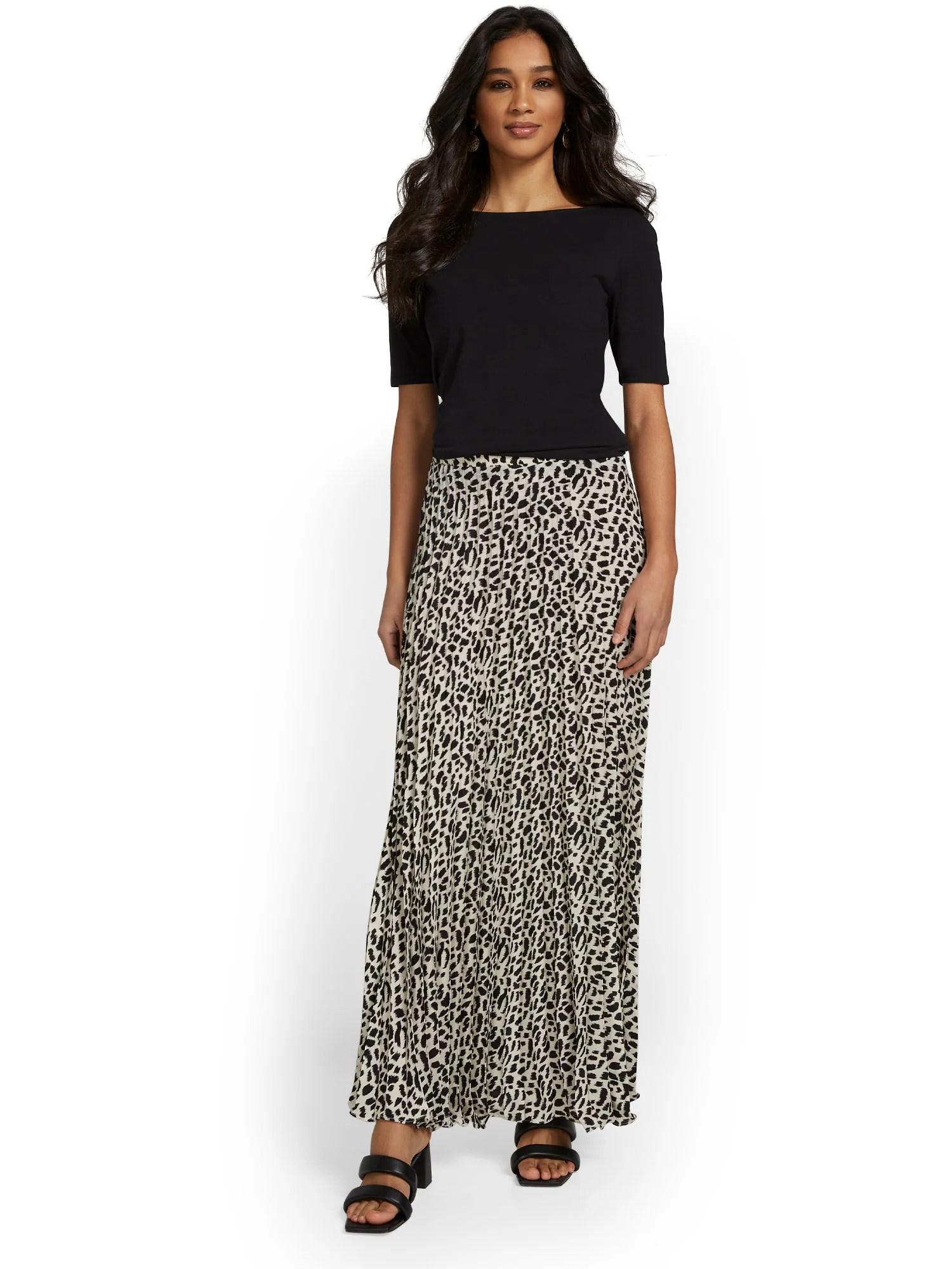 Luxy USA Cheetah-Print Pleated Maxi Skirt - Brands We Love - Image 4