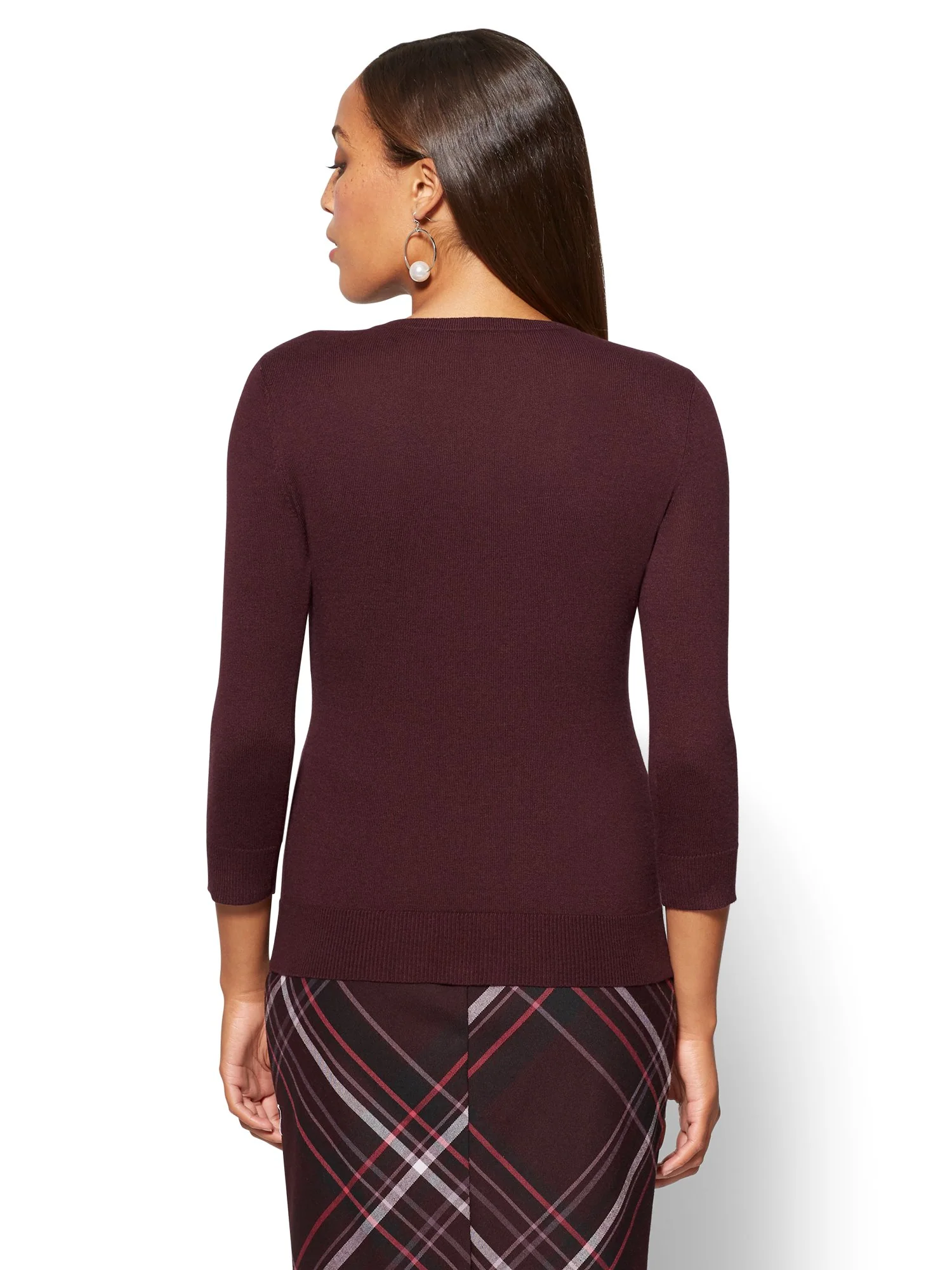 Chelsea Crewneck Cardigan - 7th Avenue - Image 3