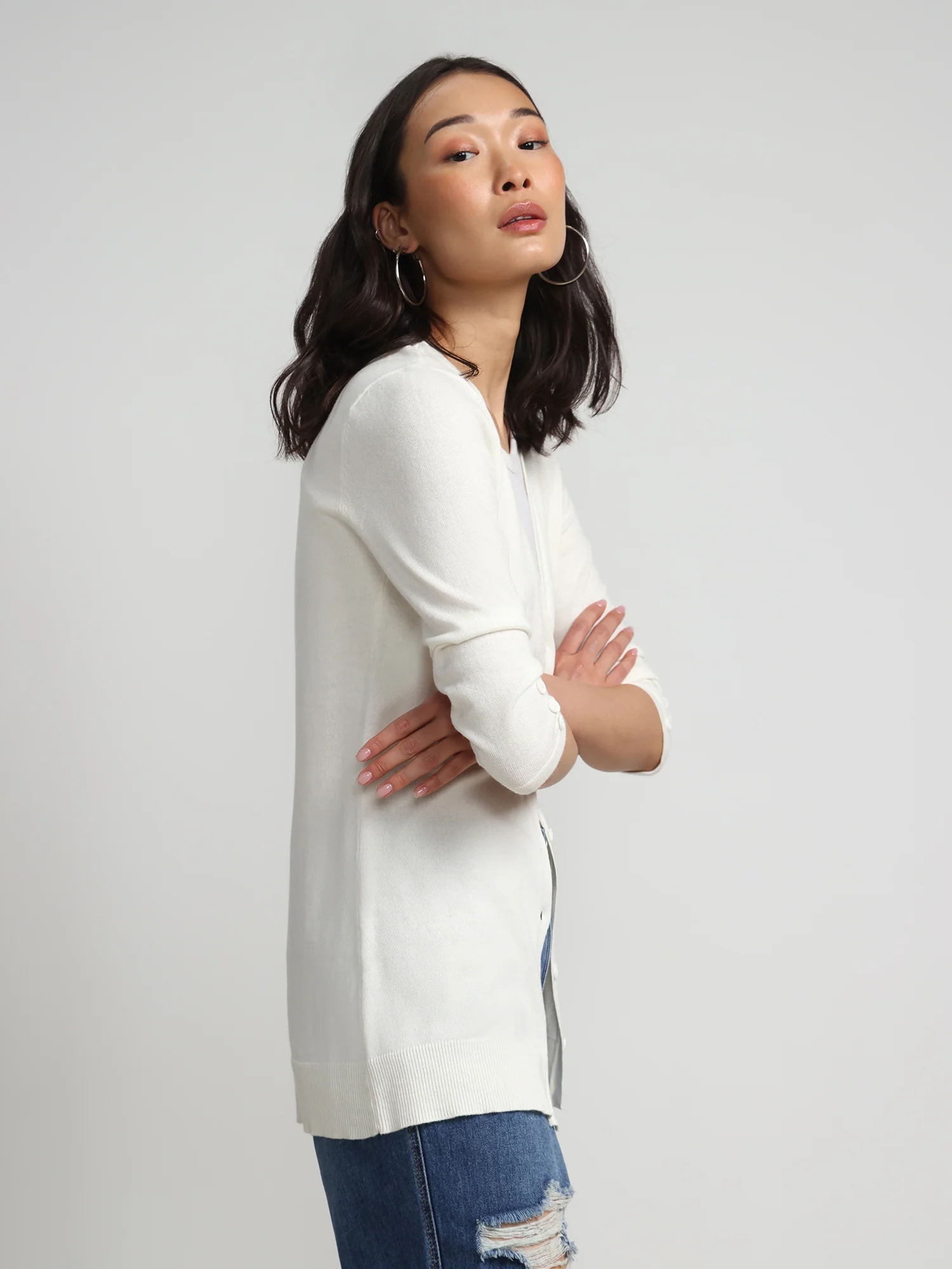 Chelsea V-Neck Long Cardigan - Image 6
