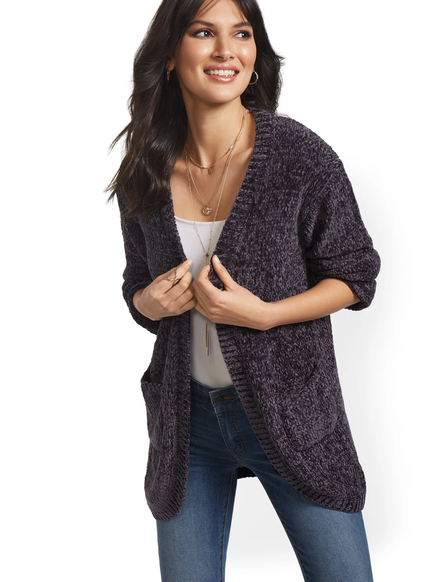 Chenille Patch-Pocket Cardigan - Image 8