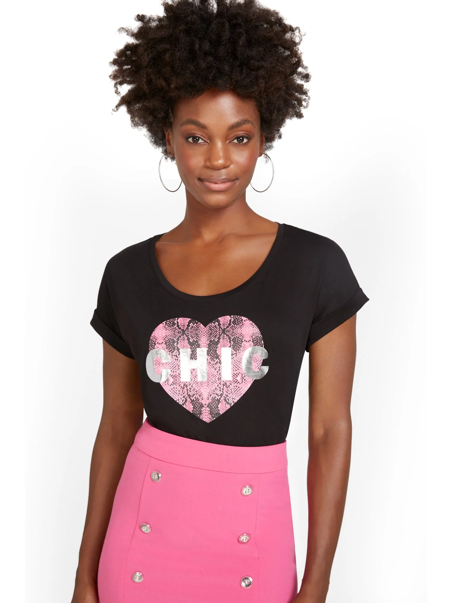 Chic Heart Graphic Tee - Image 2