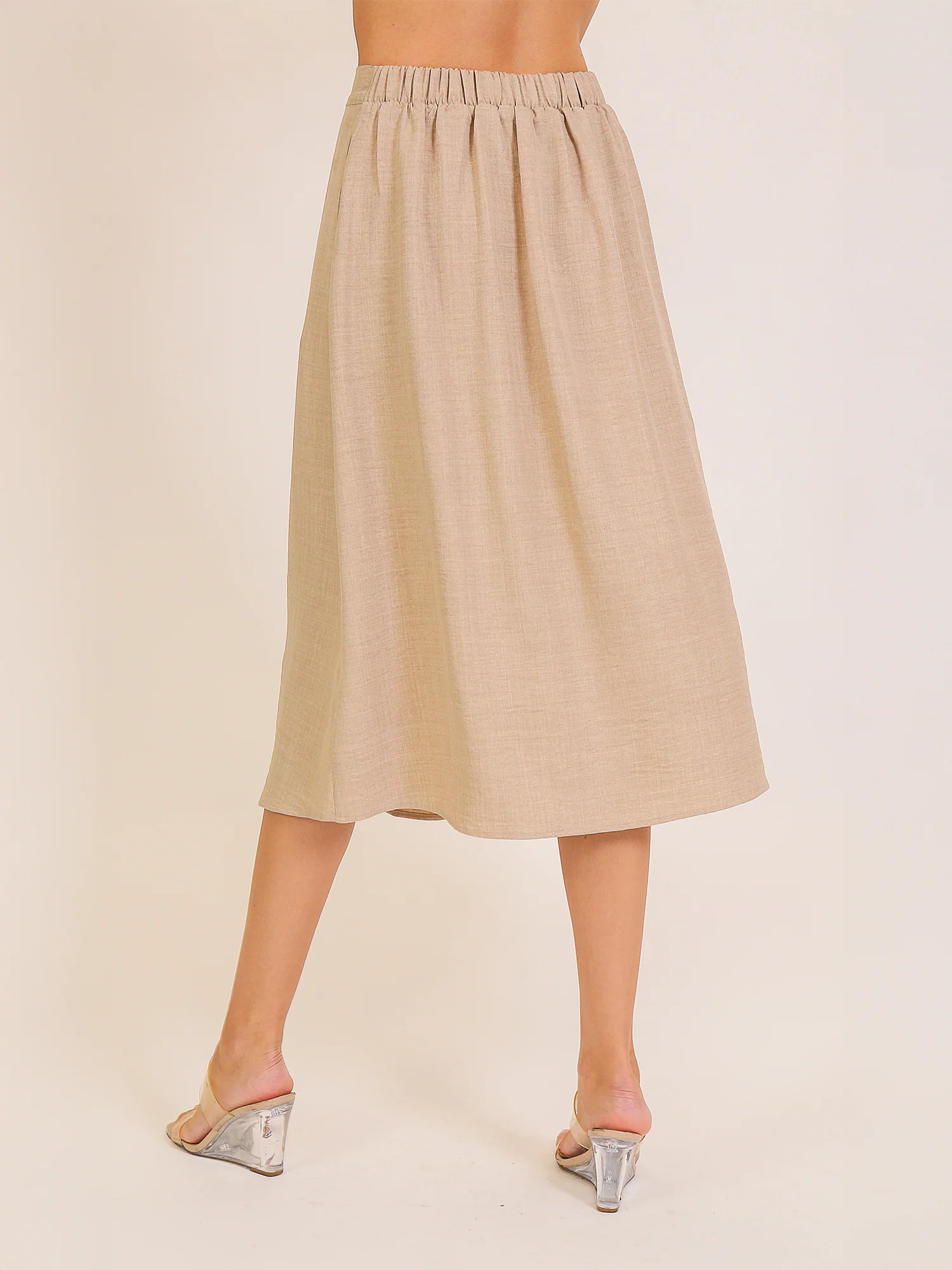 Circle Button Down Midi Skirt - Image 5