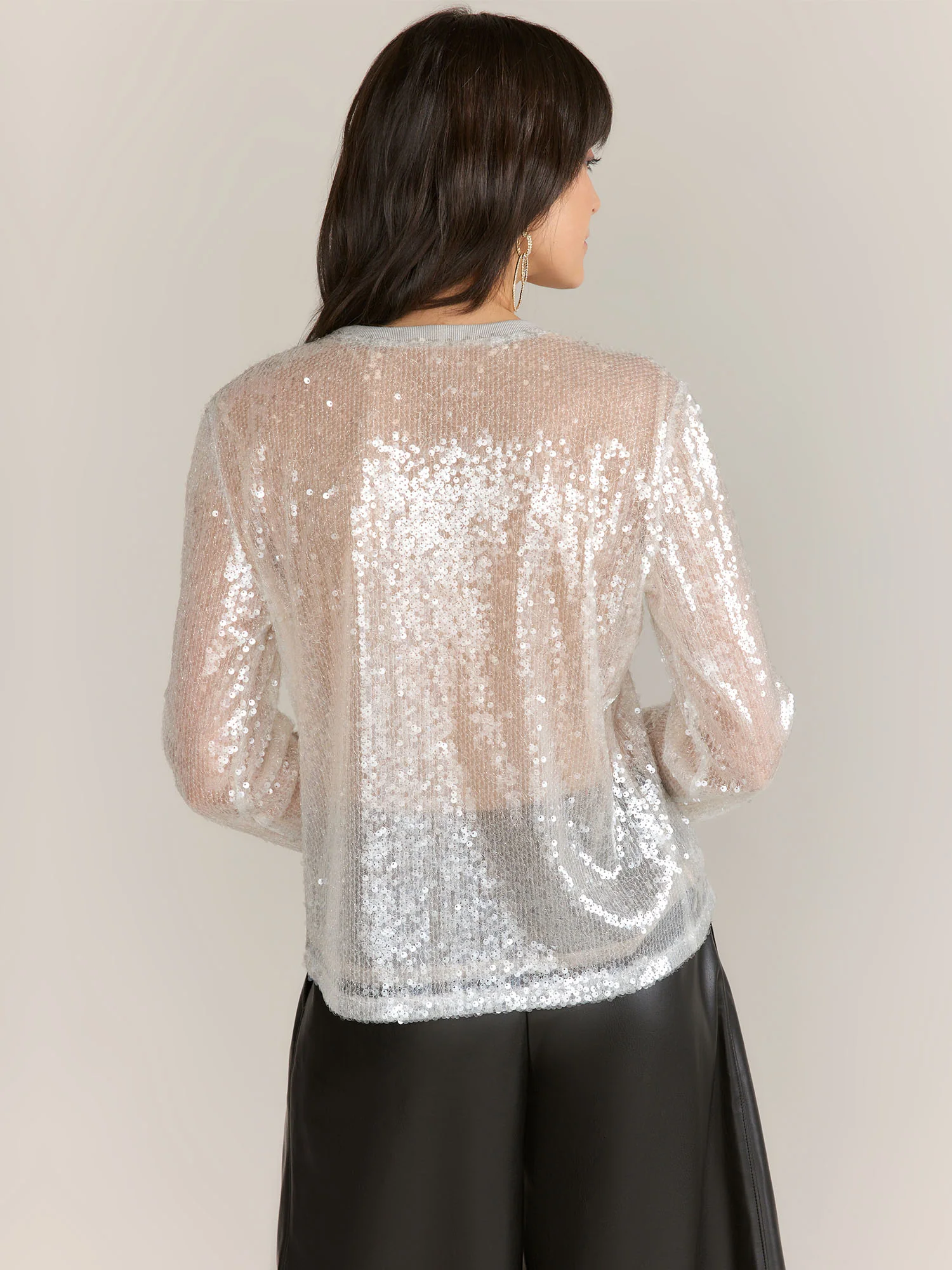 English Factory Clear Iridescent Sequin Top - Brands We Love - Image 3