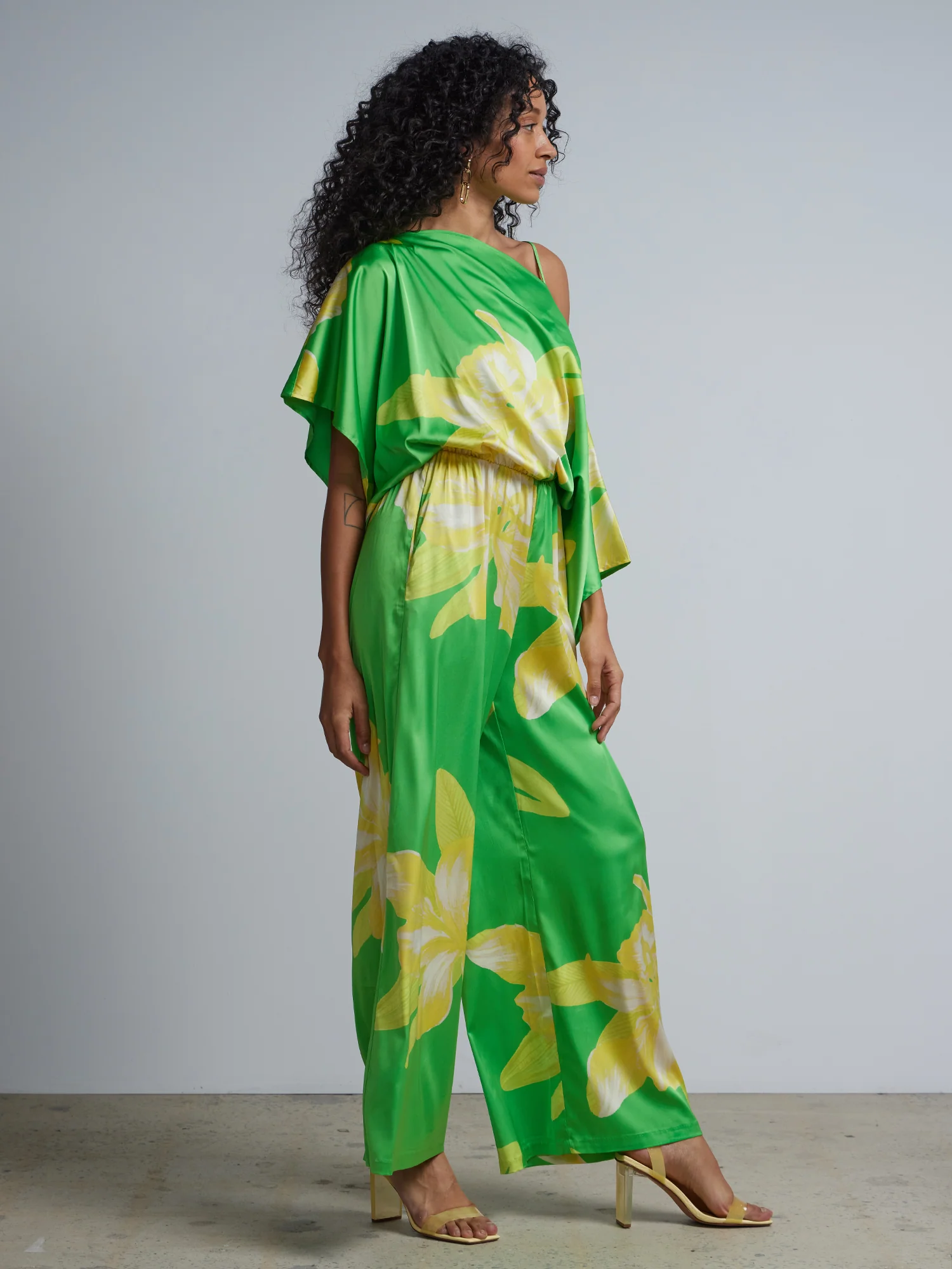 Cold-Shoulder Floral Jumpsuit - Image 2