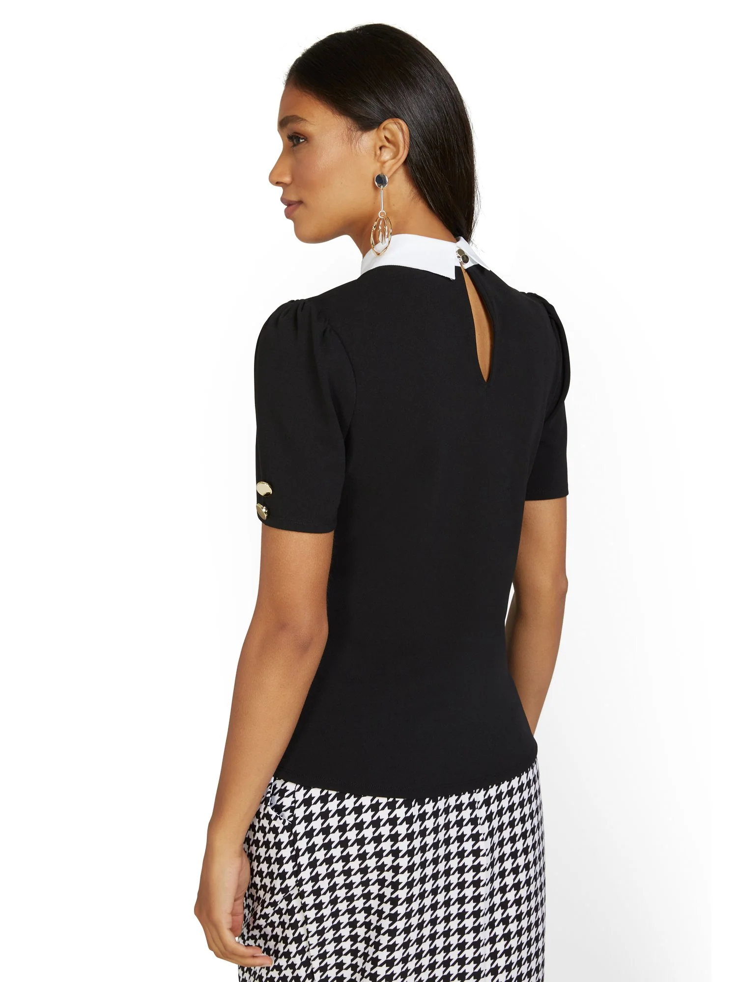 Collared Contrast Top - Image 3