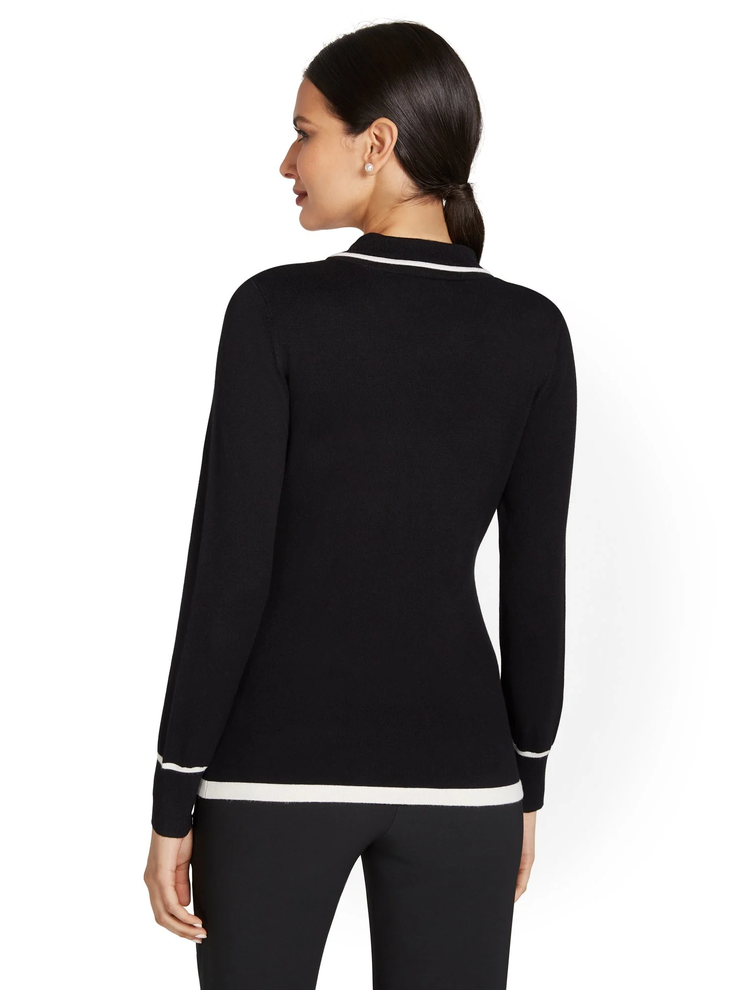 Collared Keyhole Sweater - Image 3