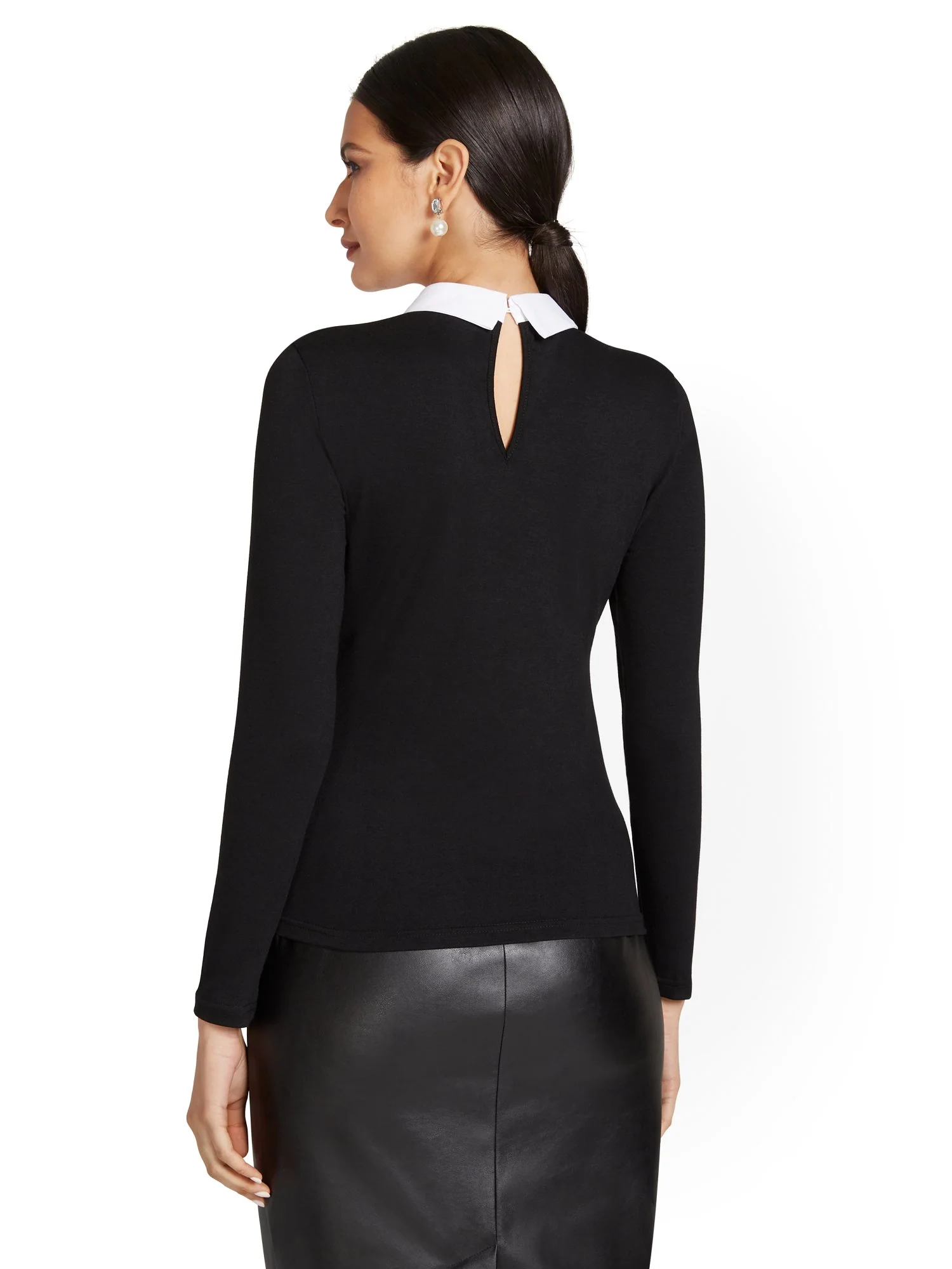 Collared Knit Top - Image 3
