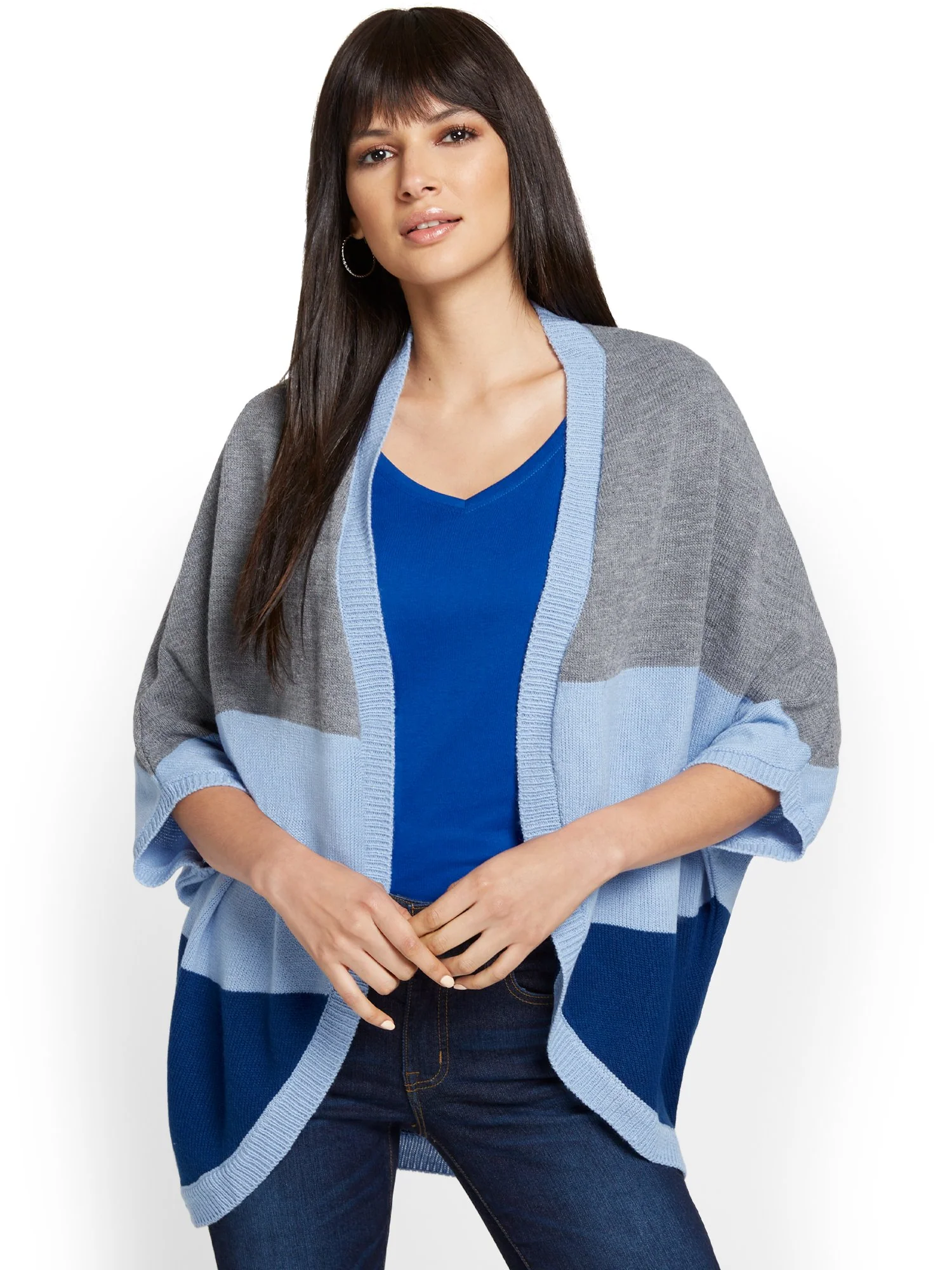 Colorblock Cocoon Cardigan - Image 2