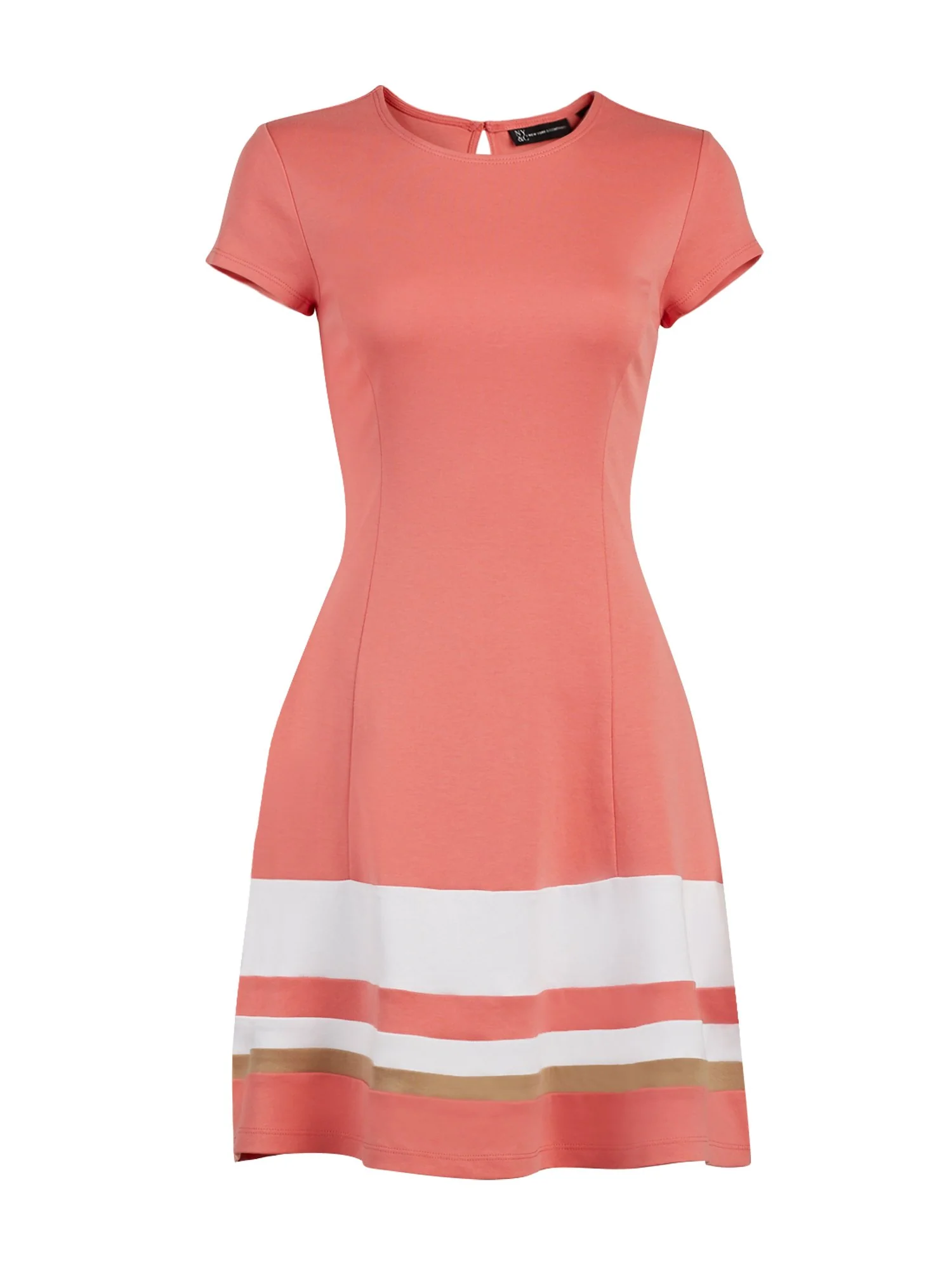 Colorblock Cotton Fit and Flare Dress - Image 12