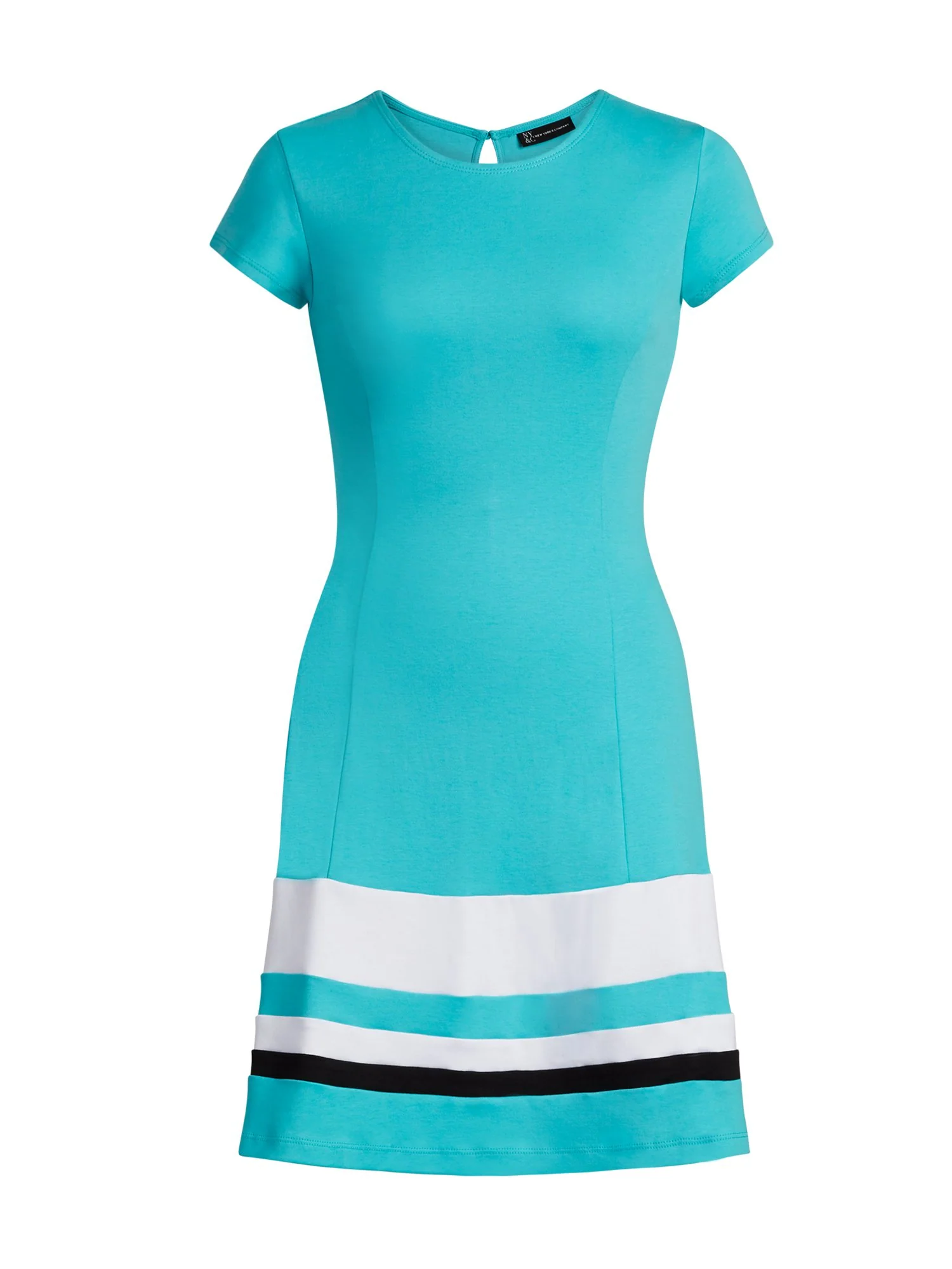 Colorblock Cotton Fit and Flare Dress - Image 5