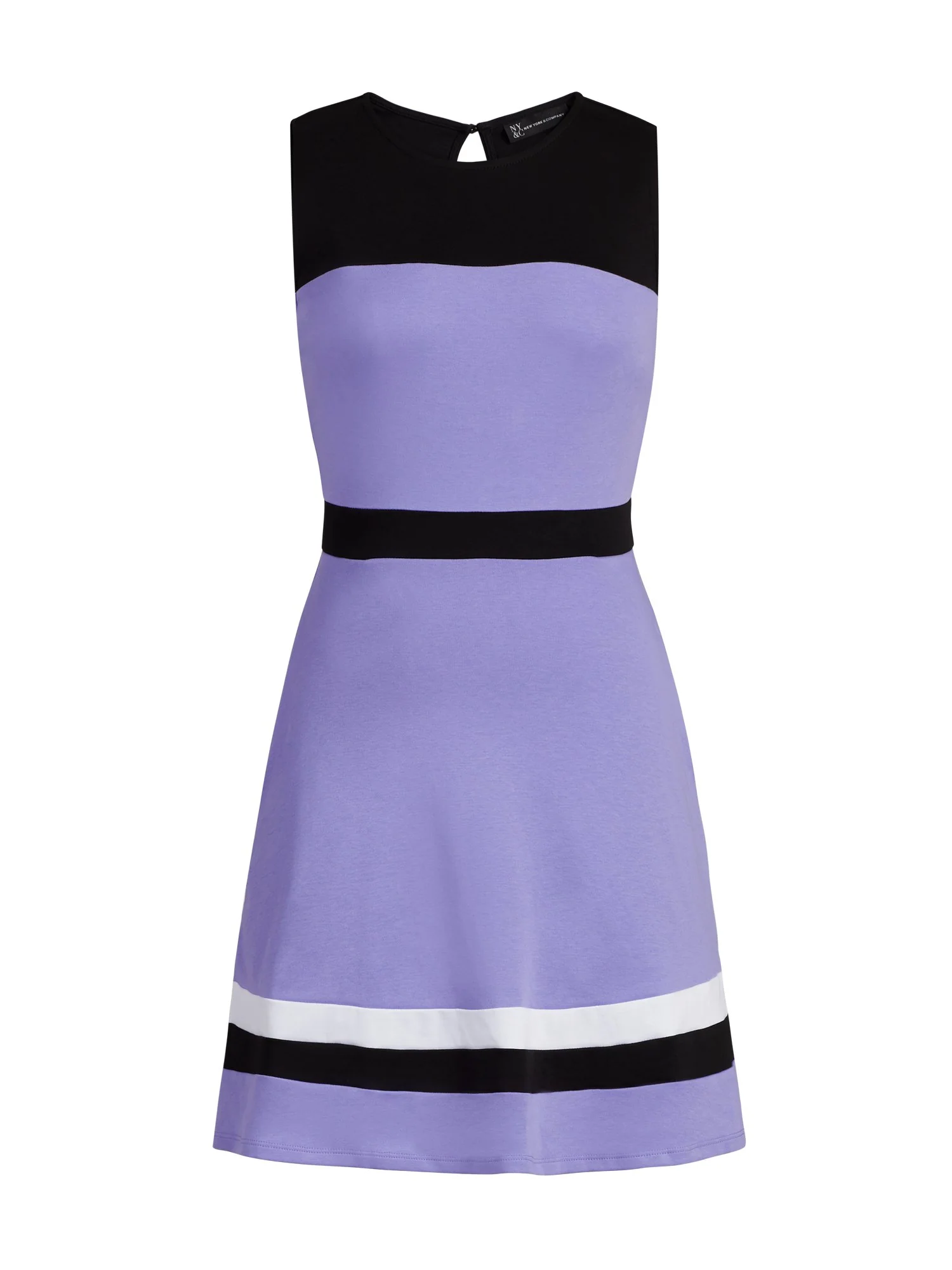 Colorblock Cotton Fit and Flare Dress - Image 2