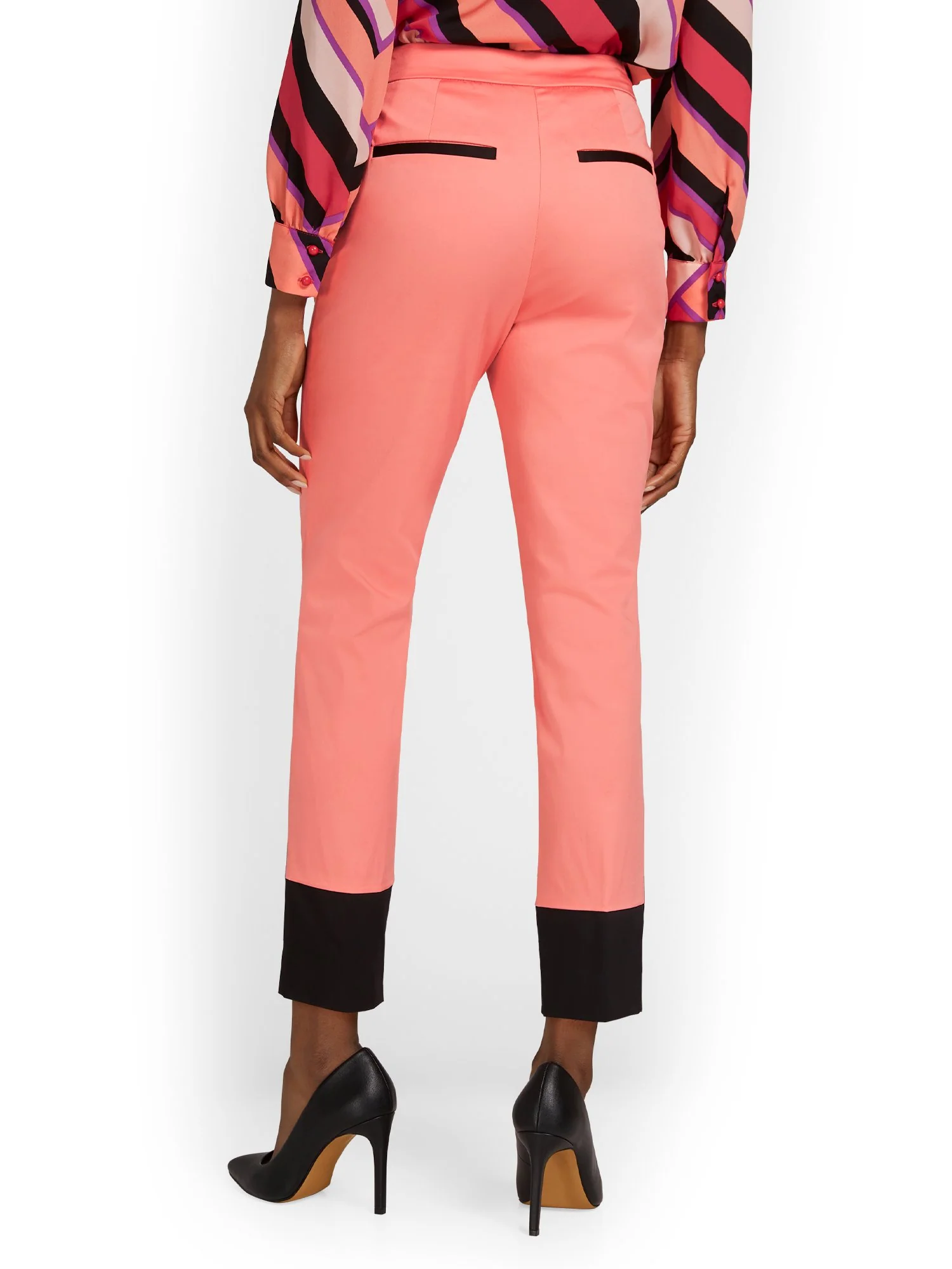 Colorblock Cuffed Ankle Pant - Image 3