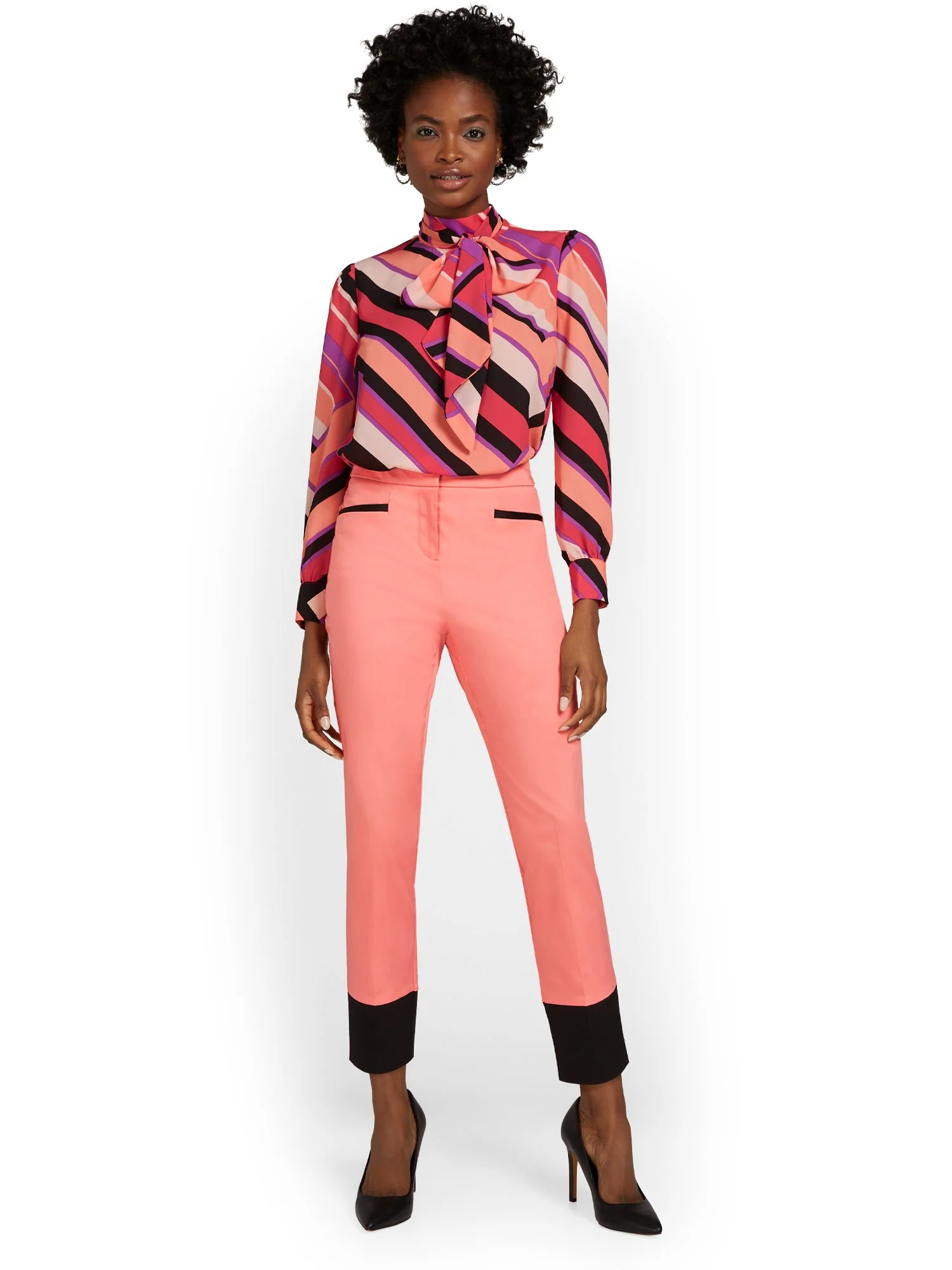 Colorblock Cuffed Ankle Pant - Image 4