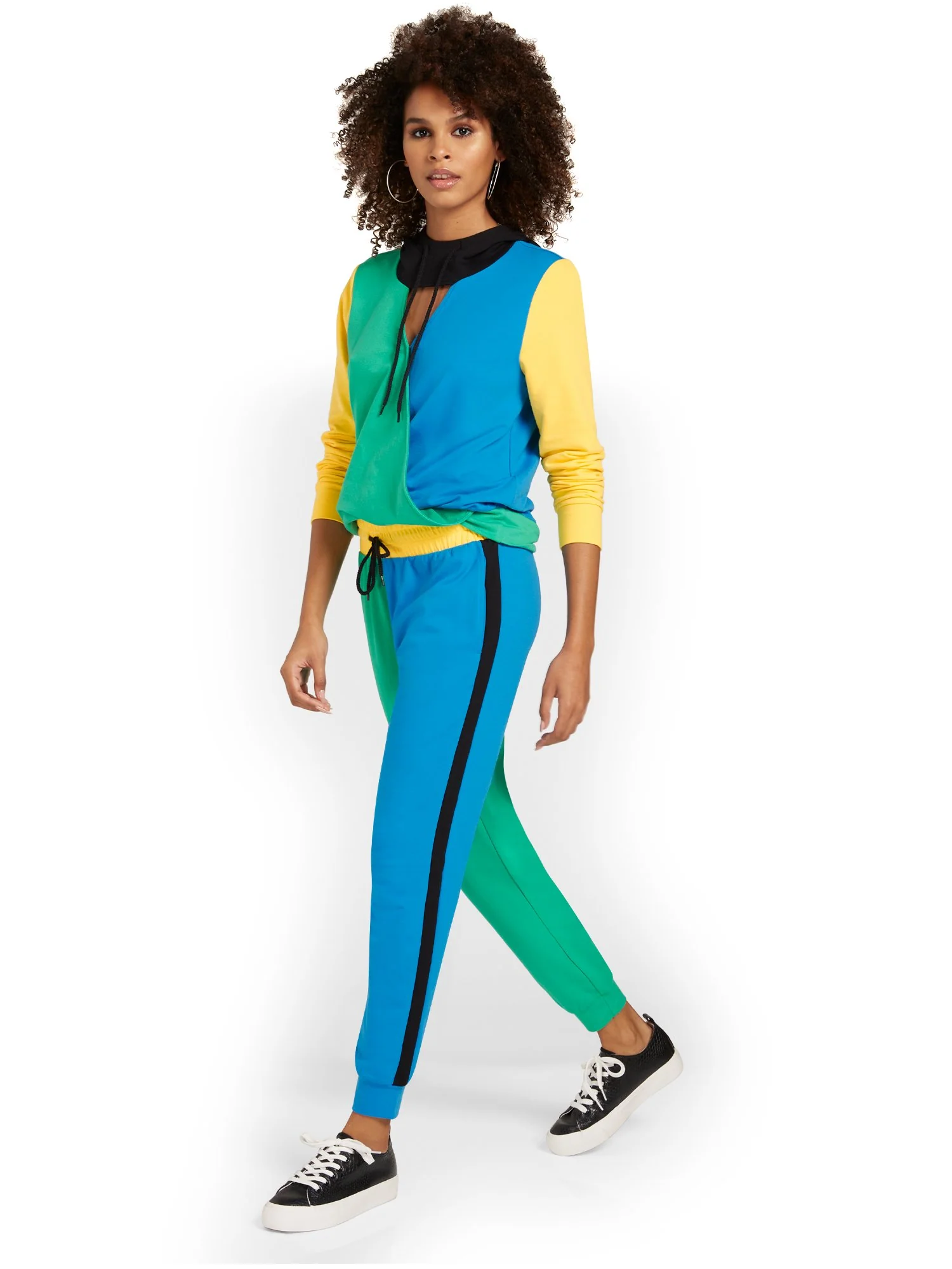 Colorblock French Terry Jogger Pant - Multicolored - Image 4