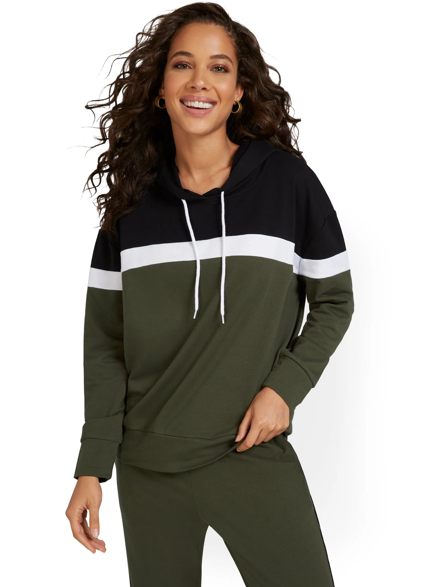 Colorblock French Terry Pullover Hoodie - Image 8