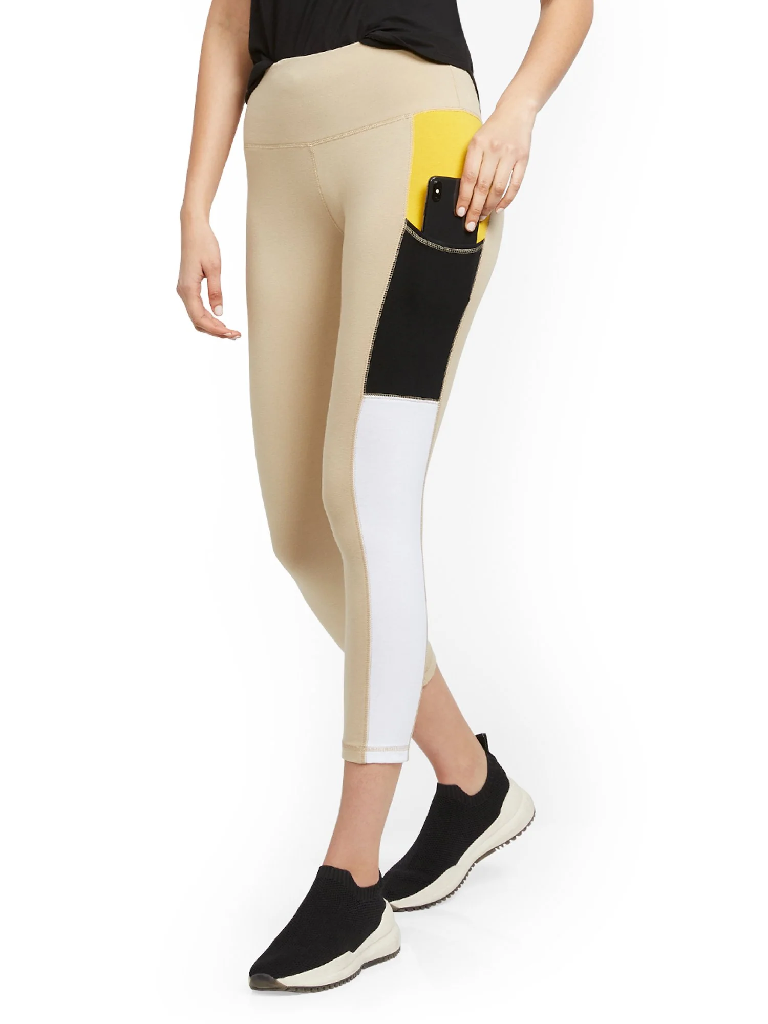Colorblock High-Waisted Capri Pocket Legging - Image 8