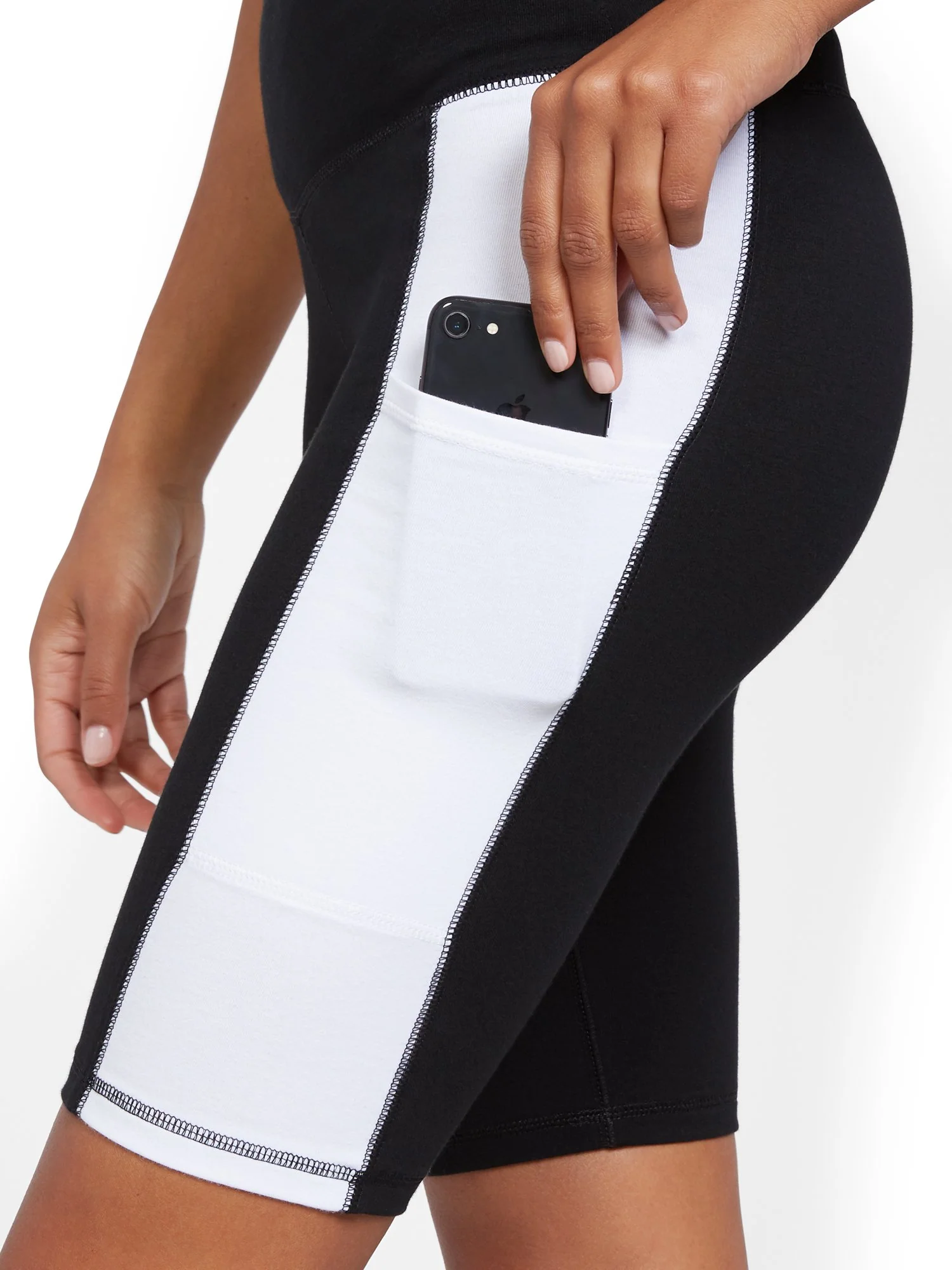 Colorblock Pocket Biker Short - Image 4